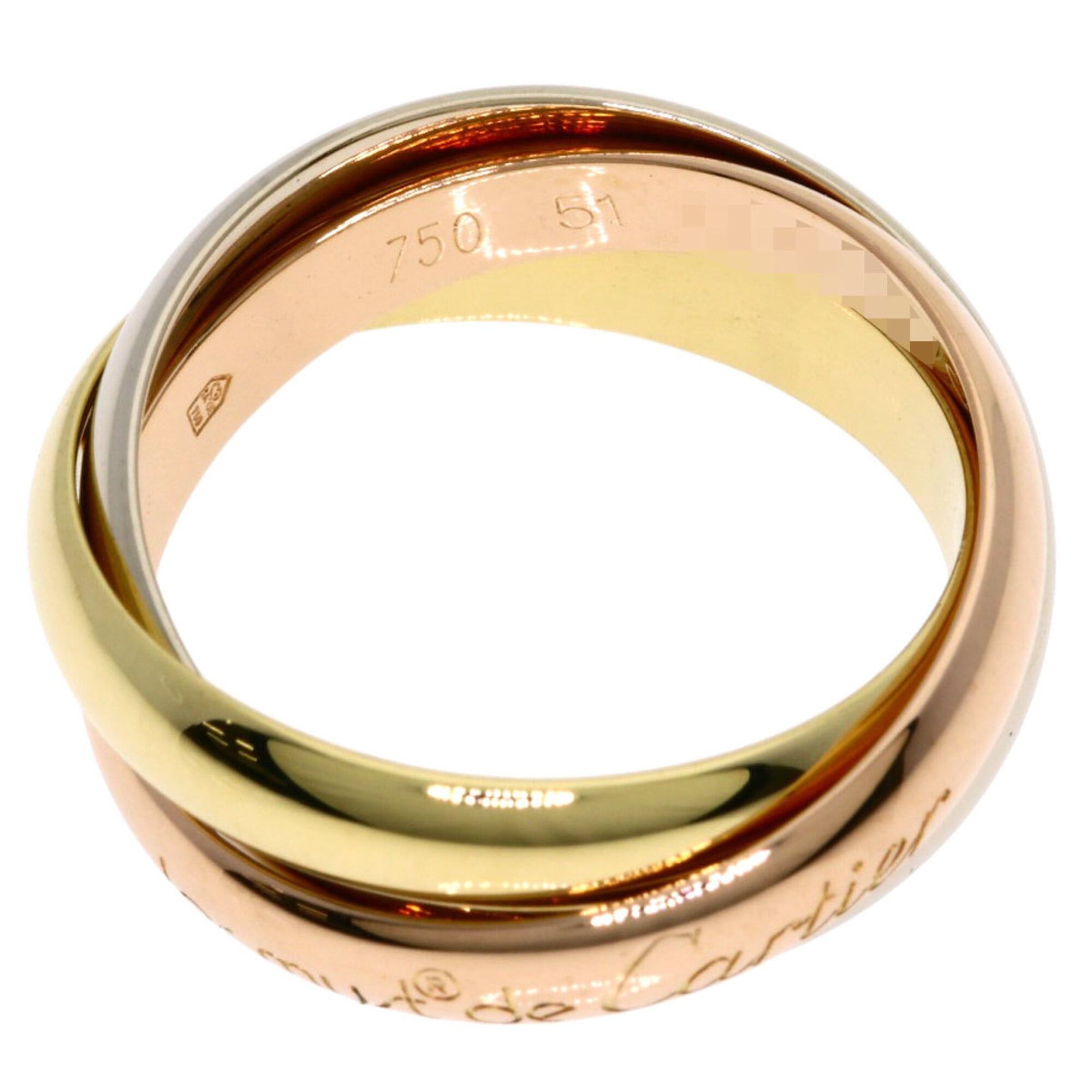 Cartier Cartier Trinity #51 Ring - 18K Yellow Gold/18K Pink White Gold Women's CARTIER Size ONE SIZE - 3 Thumbnail
