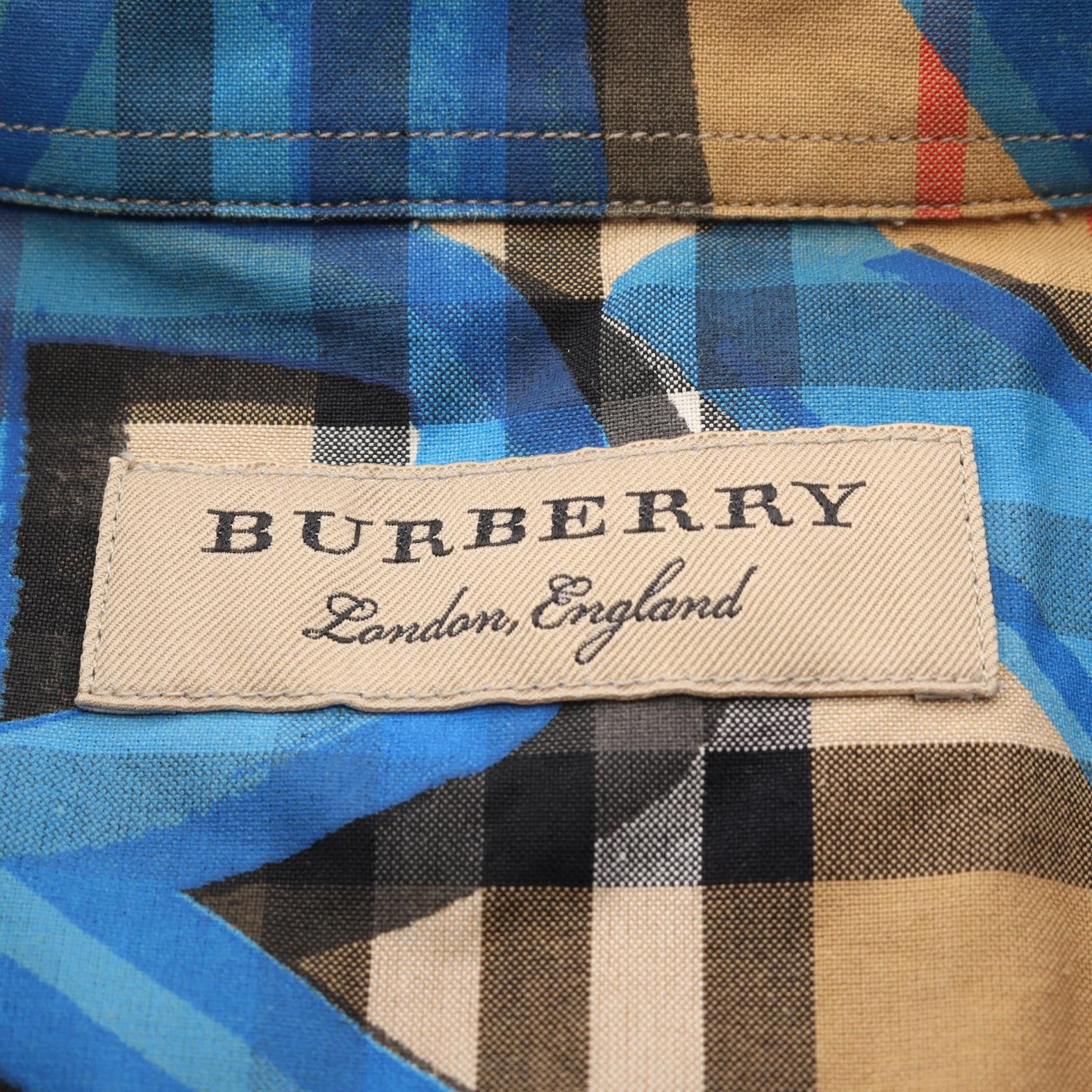 Burberry Burberry Burberry Graffiti Print Vintage Nova Check Cotton Shirt Textile Tops DUTY FREE for USA Size ONE SIZE - 3 Thumbnail