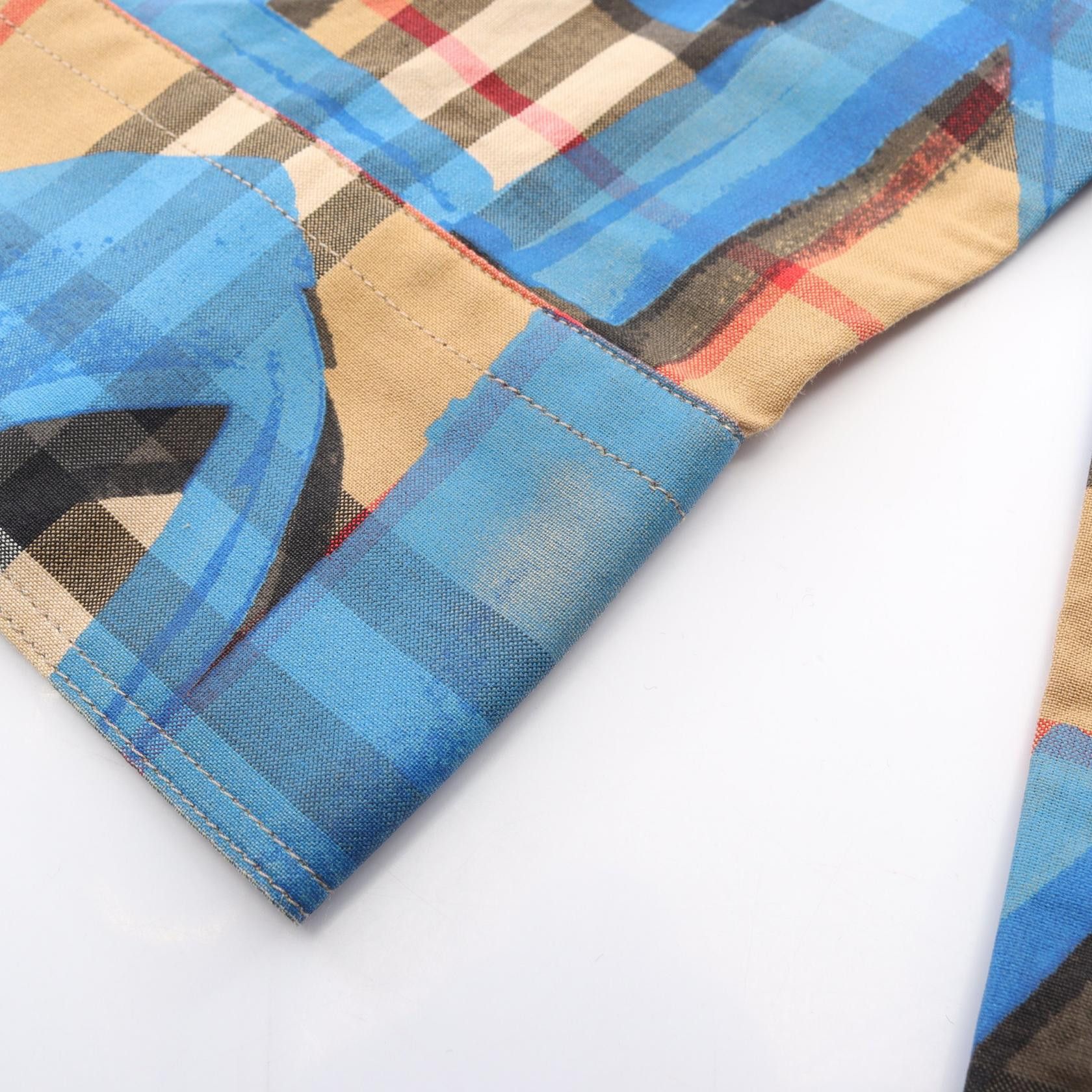 Burberry Burberry Burberry Graffiti Print Vintage Nova Check Cotton Shirt Textile Tops DUTY FREE for USA Size ONE SIZE - 5 Thumbnail
