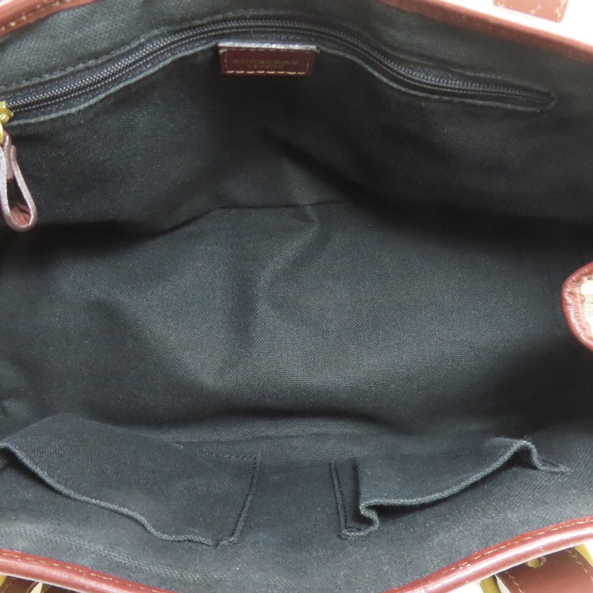 Burberry Burberry Check Handbag PVC/Leather Women's BURBERRY Size ONE SIZE - 5 Thumbnail