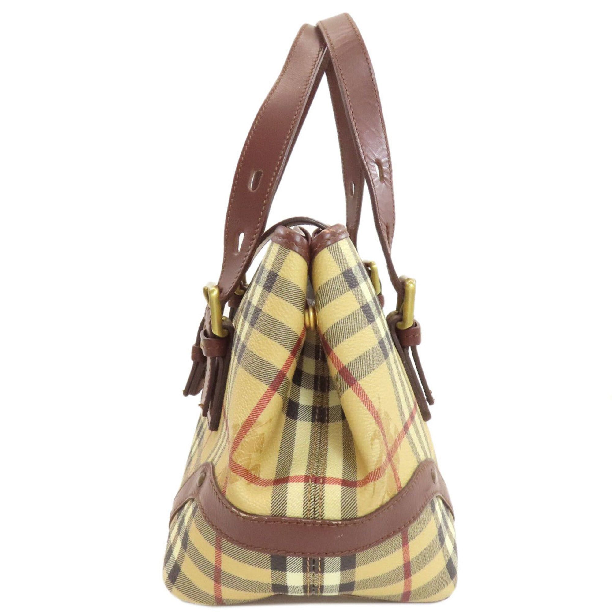 Burberry Burberry Check Handbag PVC/Leather Women's BURBERRY Size ONE SIZE - 3 Thumbnail