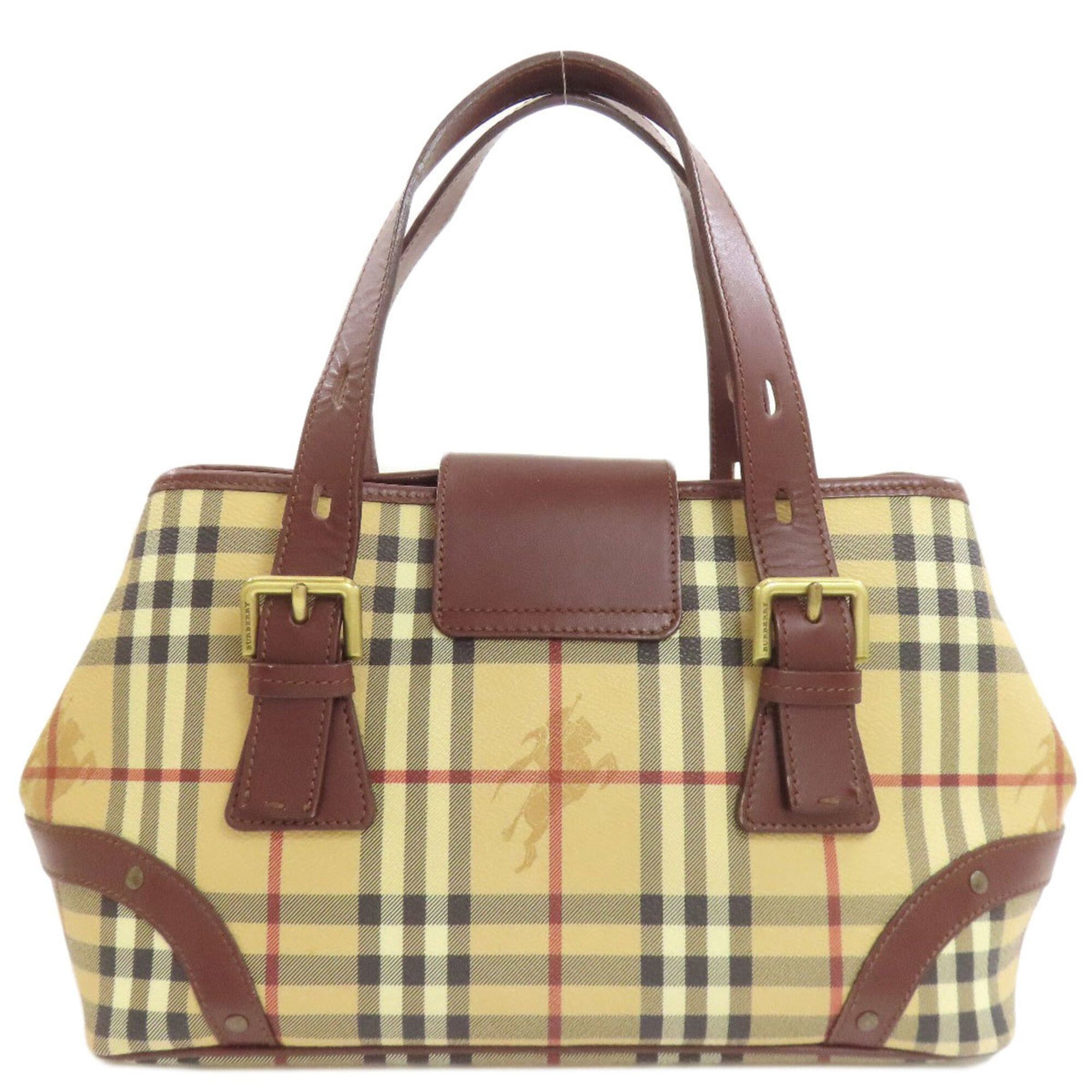 Burberry Burberry Check Handbag PVC/Leather Women's BURBERRY Size ONE SIZE - 2 Thumbnail