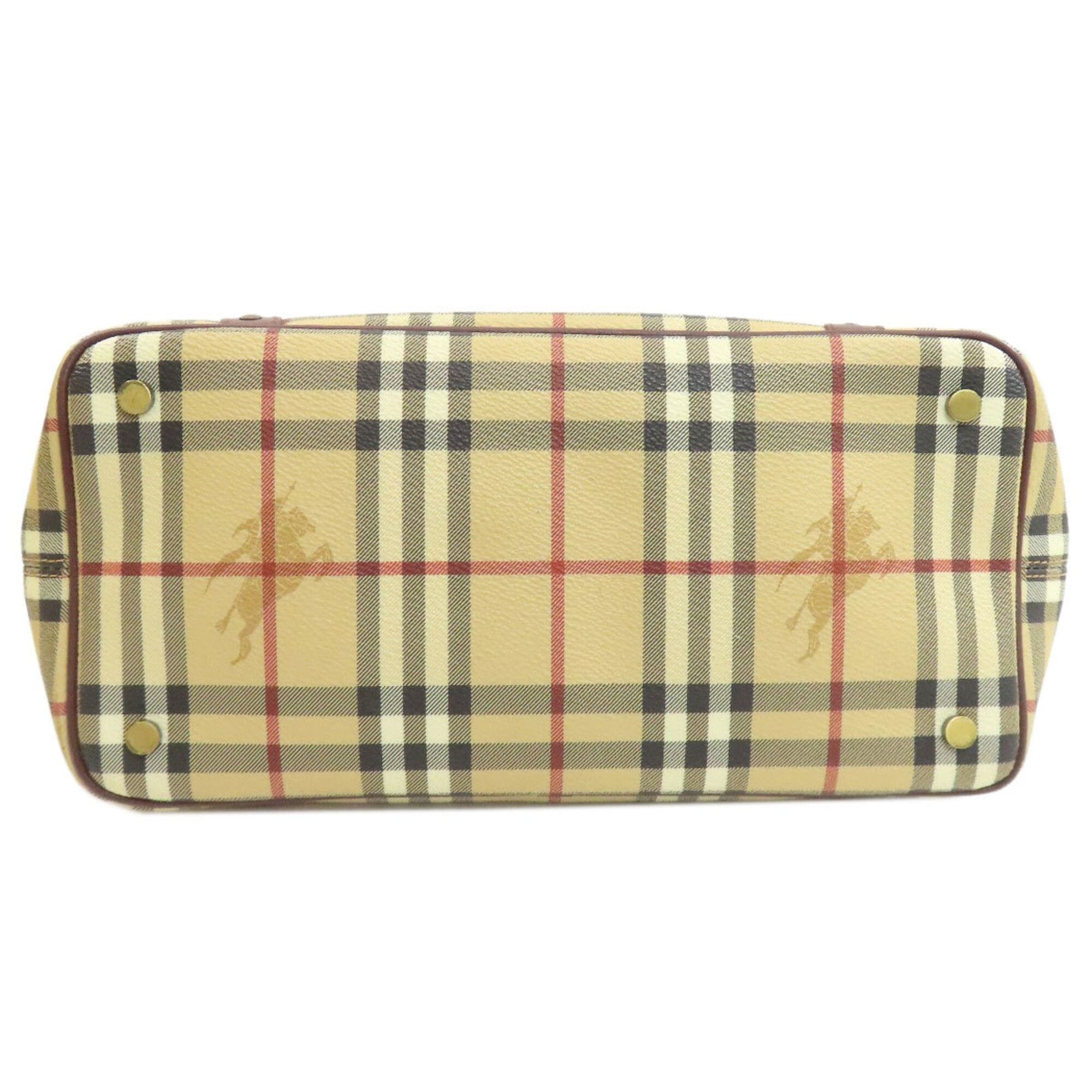 Burberry Burberry Check Handbag PVC/Leather Women's BURBERRY Size ONE SIZE - 4 Thumbnail