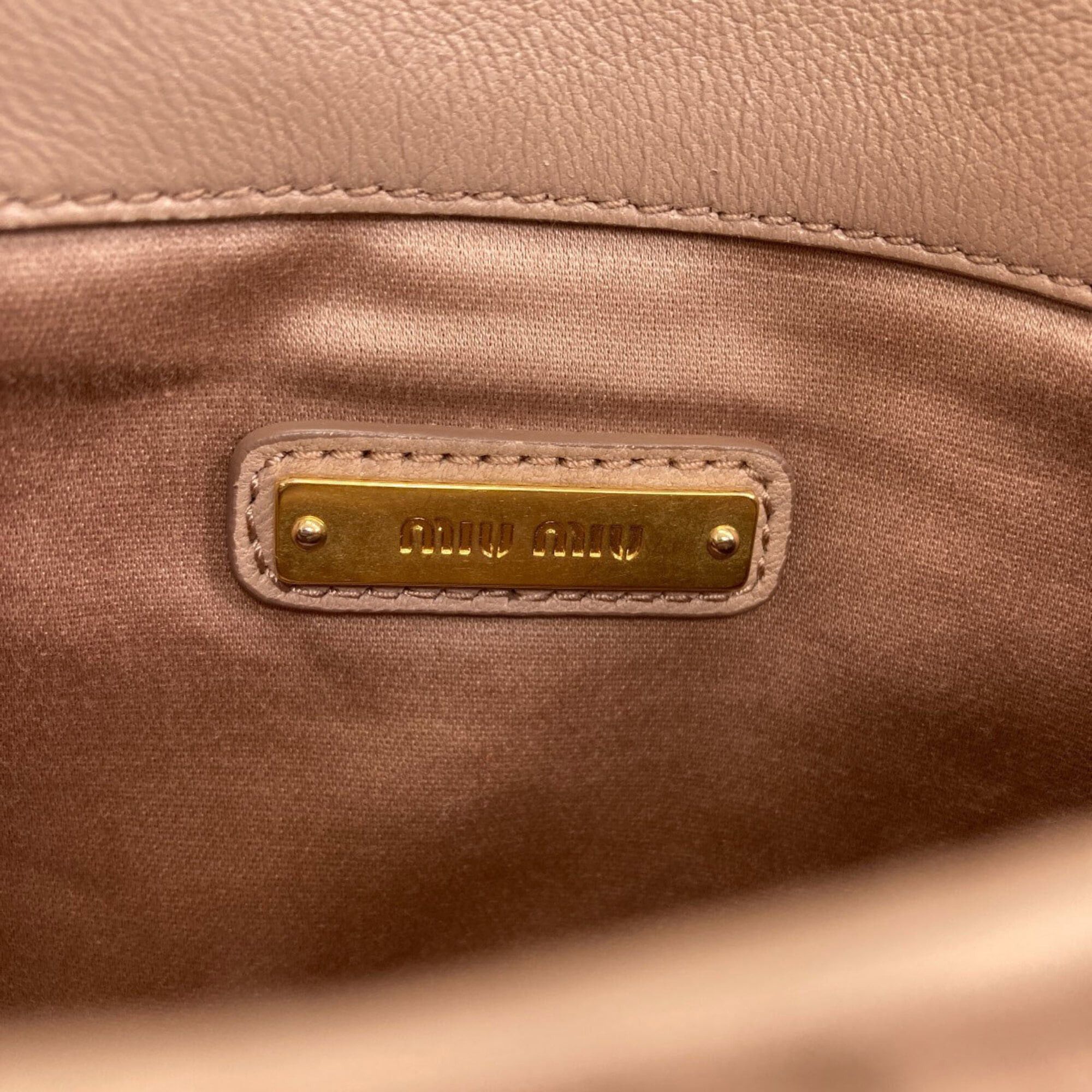 Miu Miu Miu Miu Miu Chain Shoulder Bag, Leather, Women's MIUMIU Size ONE SIZE - 6 Thumbnail