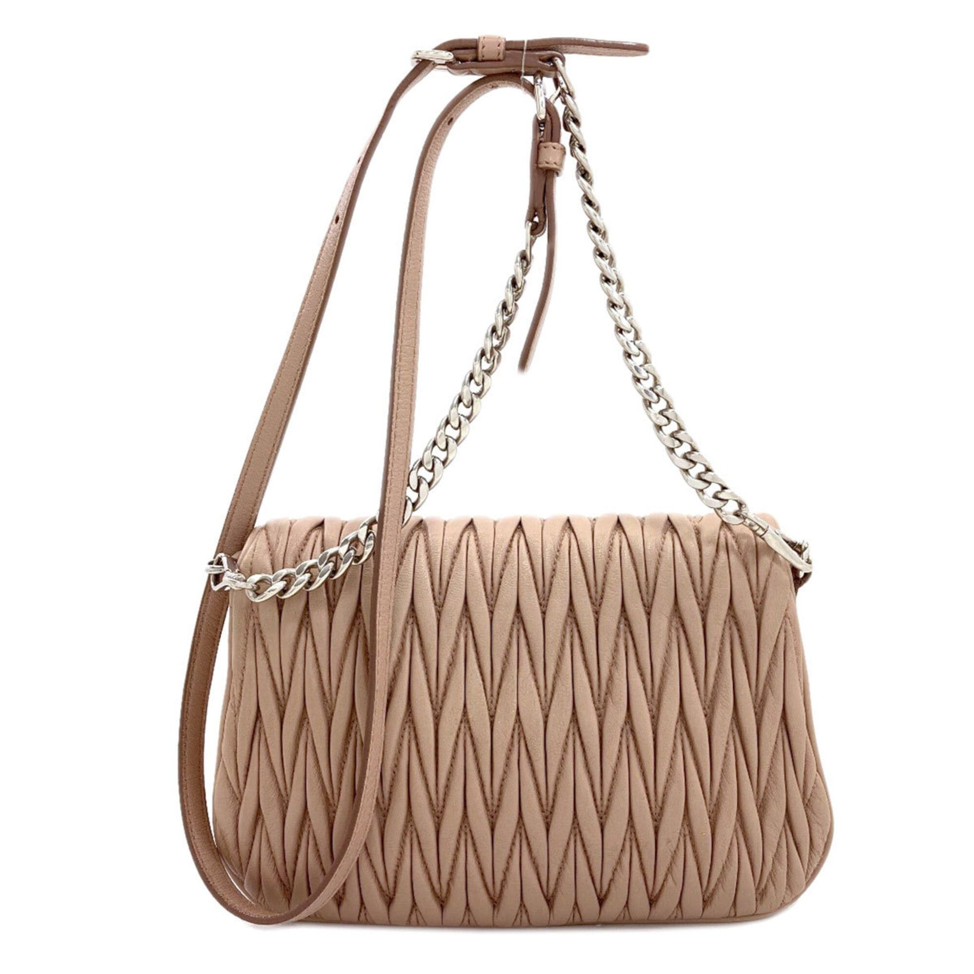 Miu Miu Miu Miu Miu Chain Shoulder Bag, Leather, Women's MIUMIU Size ONE SIZE - 2 Thumbnail