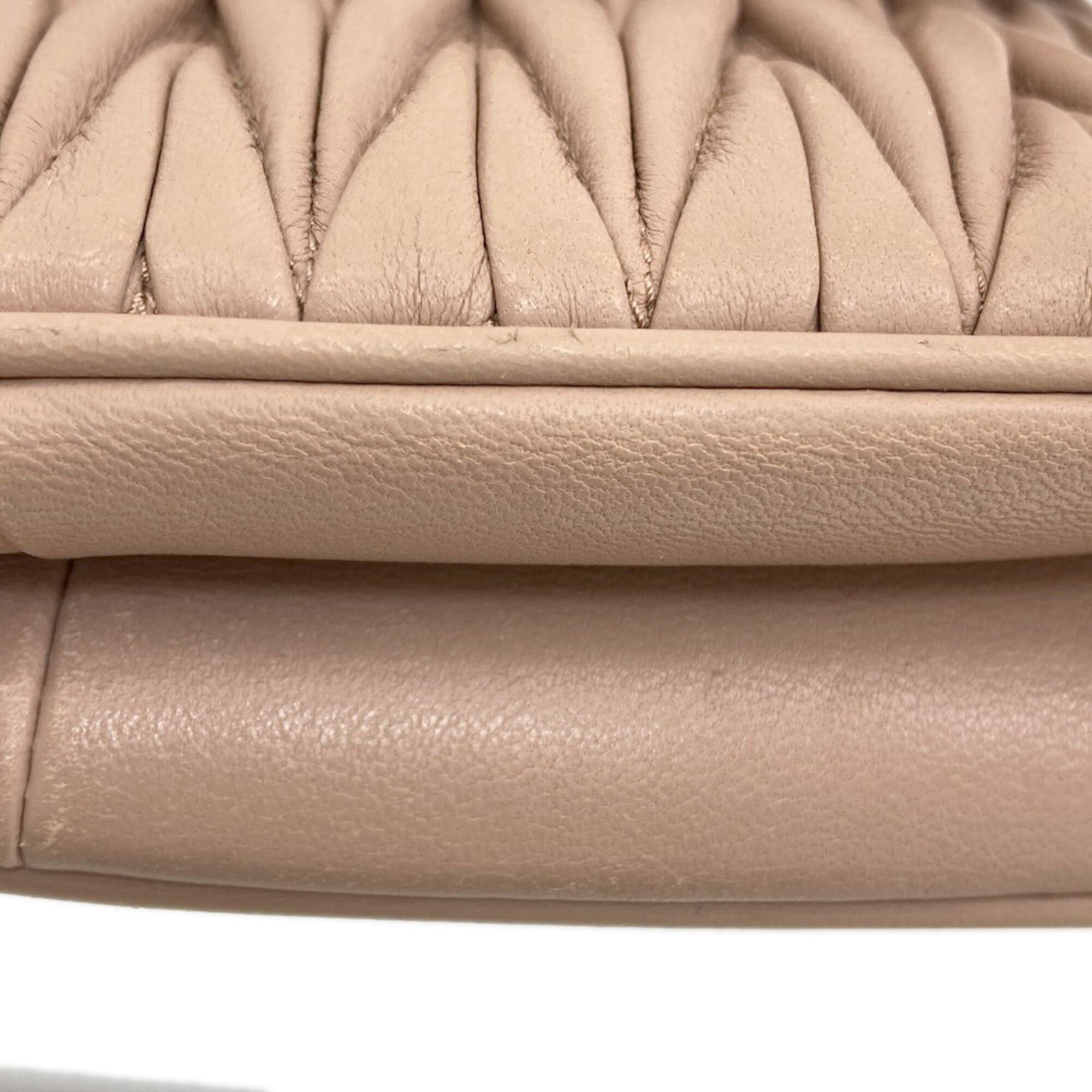 Miu Miu Miu Miu Miu Chain Shoulder Bag, Leather, Women's MIUMIU Size ONE SIZE - 14 Thumbnail