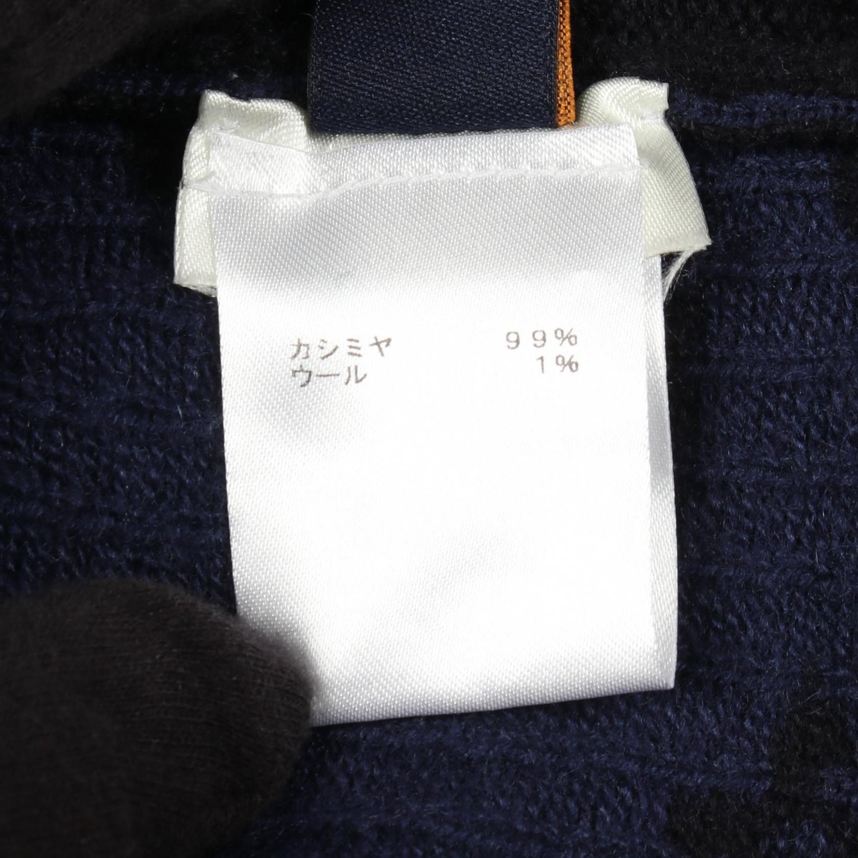 Louis Vuitton Louis Vuitton Louis Vuitton Half and Half Monogram Cashmere Wool Knitwear Textile Tops DUTY FREE for USA Size ONE SIZE - 4 Thumbnail