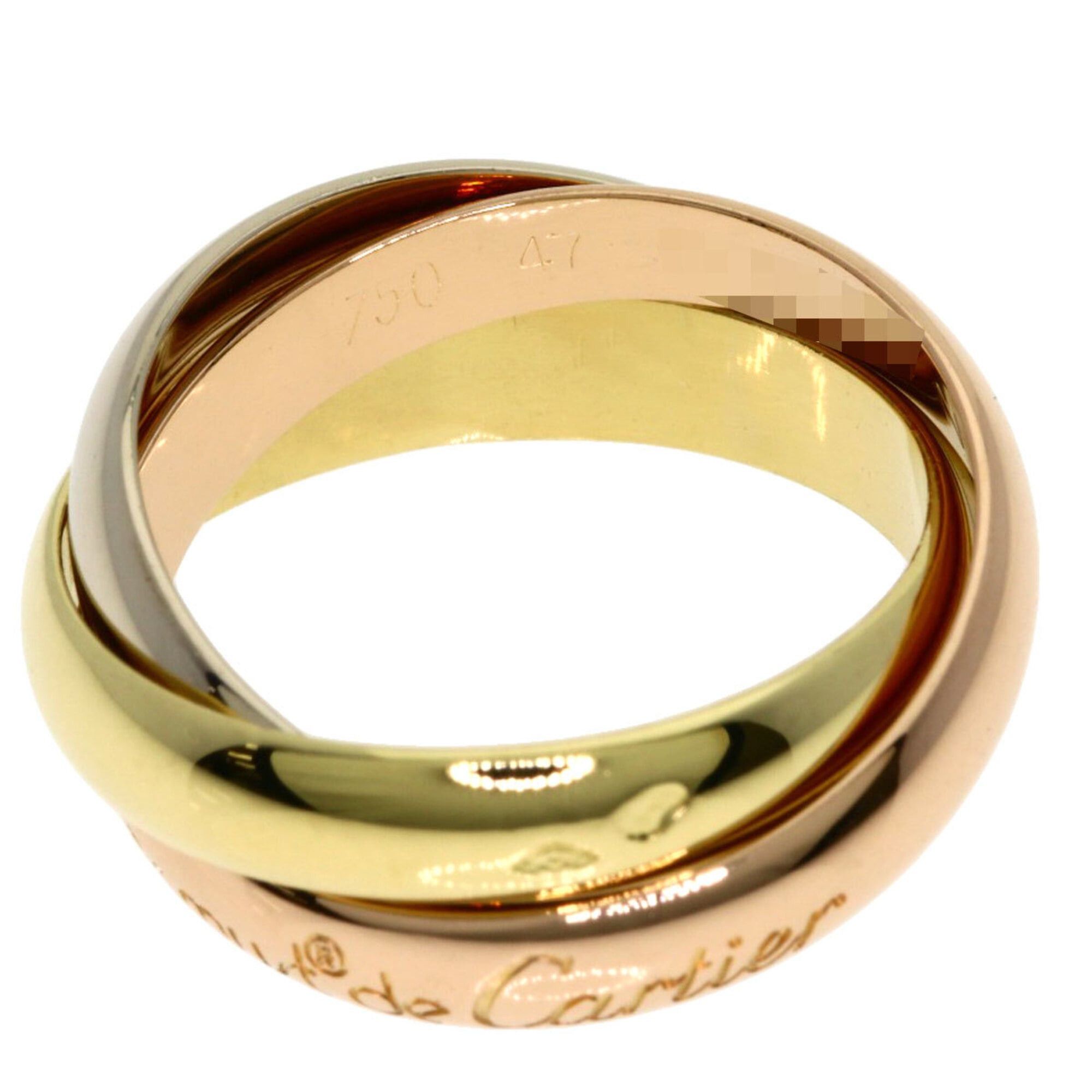 Cartier Cartier Trinity #47 Ring - 18K Yellow Gold/18K Pink White Gold Women's CARTIER Size ONE SIZE - 3 Thumbnail