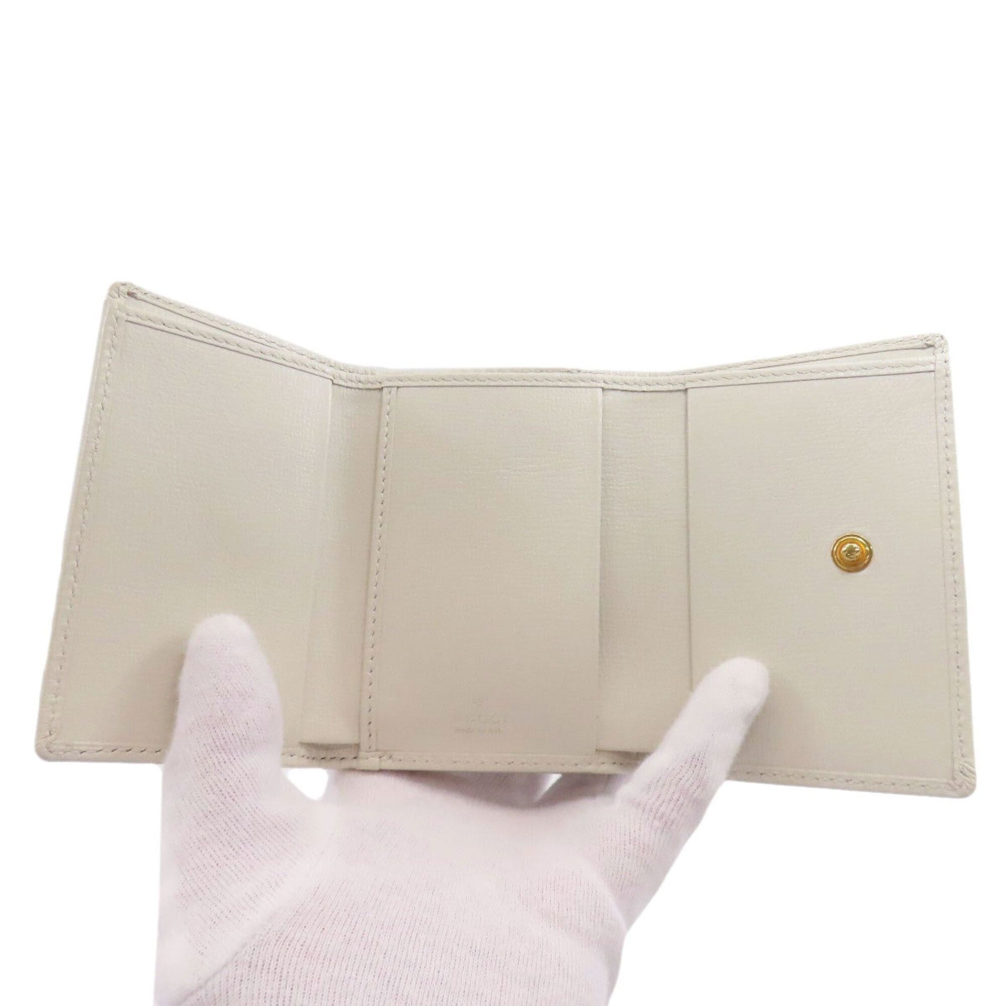Gucci Gucci 644462 Horsebit GG Bi-fold Wallet PVC/Leather Women's GUCCI Size ONE SIZE - 4 Thumbnail