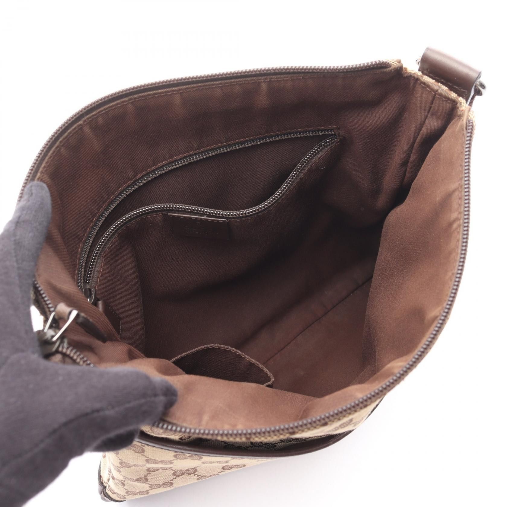 Gucci Gucci Gucci GG Canvas Leather Shoulder Bag Textile Shoulder Bag 145857 DUTY FREE for USA Size ONE SIZE - 3 Thumbnail