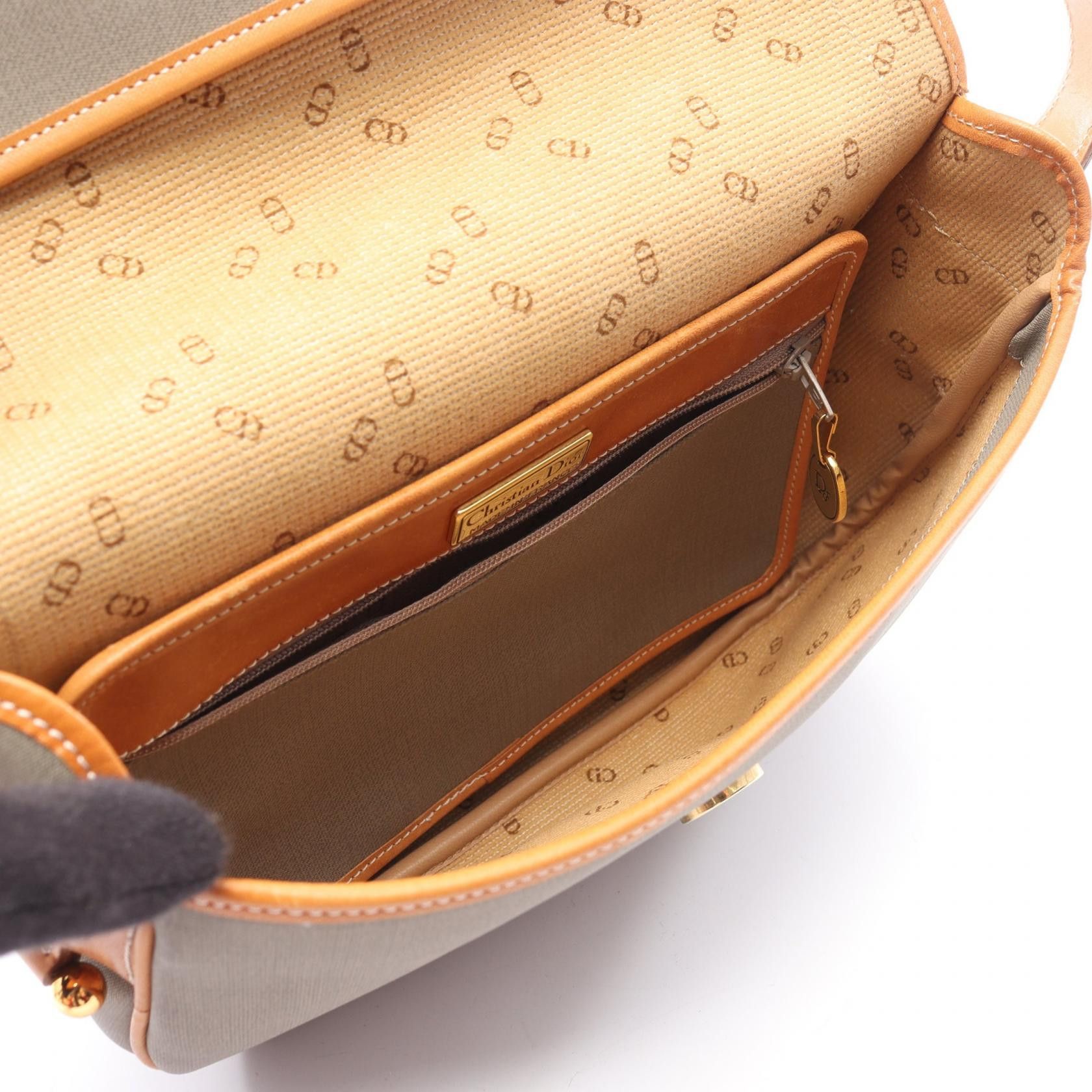 Dior Dior Christian Dior CD Logo Coated Canvas Leather Shoulder Bag Plastic / Synthetic Shoulder Bag DUTY FREE for USA Size ONE SIZE - 3 Thumbnail