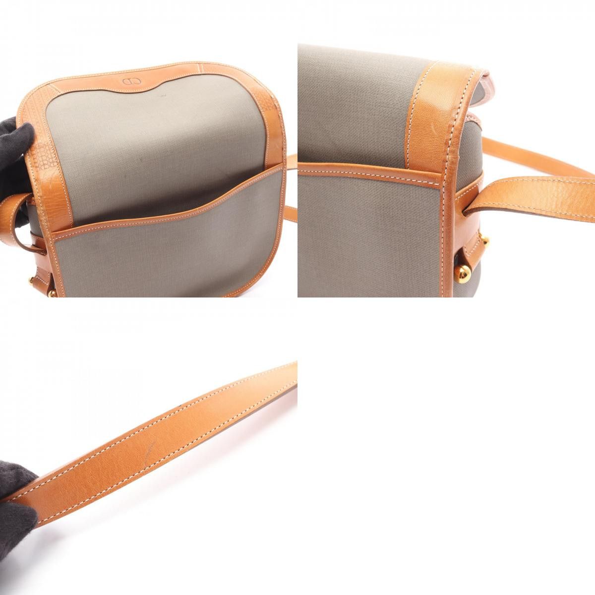 Dior Dior Christian Dior CD Logo Coated Canvas Leather Shoulder Bag Plastic / Synthetic Shoulder Bag DUTY FREE for USA Size ONE SIZE - 10 Thumbnail