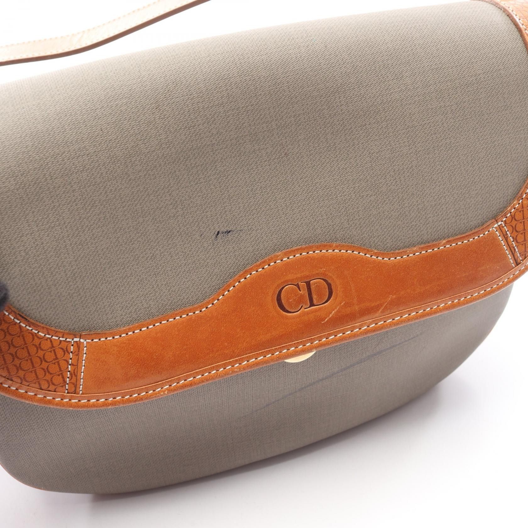 Dior Dior Christian Dior CD Logo Coated Canvas Leather Shoulder Bag Plastic / Synthetic Shoulder Bag DUTY FREE for USA Size ONE SIZE - 8 Thumbnail
