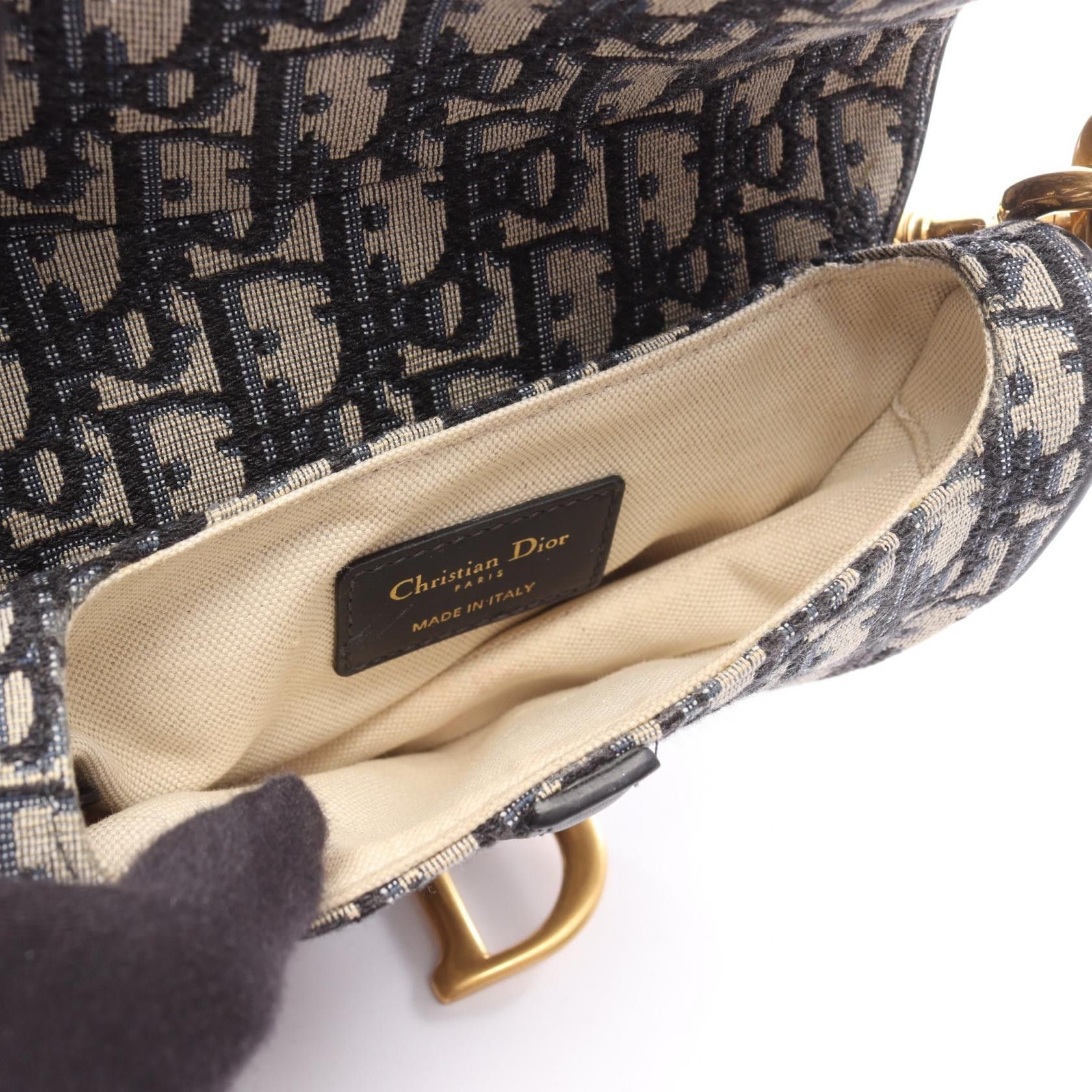 Dior Dior Dior Saddle Bag Oblique Jacquard Shoulder Bag Textile Crossbody Bag DUTY FREE for USA Size ONE SIZE - 3 Thumbnail