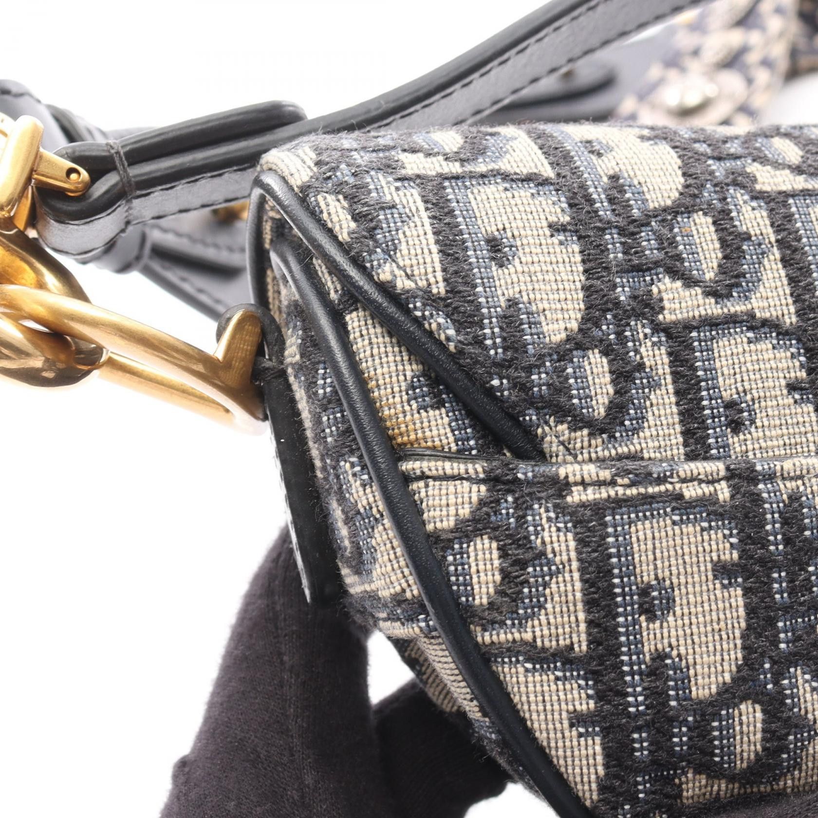 Dior Dior Dior Saddle Bag Oblique Jacquard Shoulder Bag Textile Crossbody Bag DUTY FREE for USA Size ONE SIZE - 8 Thumbnail