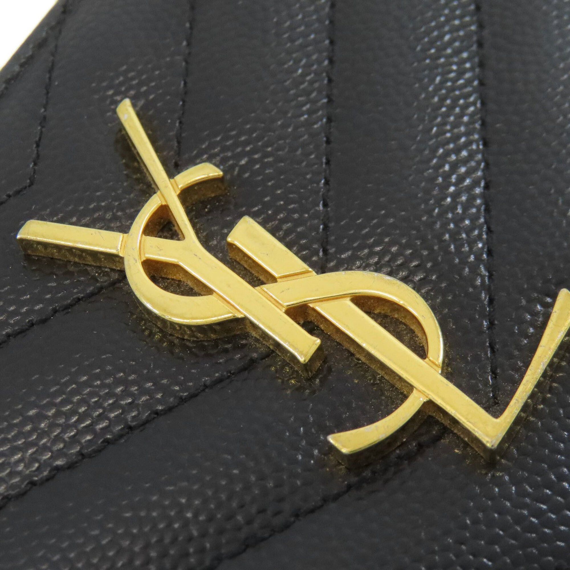 Yves Saint Laurent Yves Saint Laurent Cassandra Stitch Bi-fold Wallet Leather Women's YVES SAINT LAURENT Size ONE SIZE - 18 Thumbnail