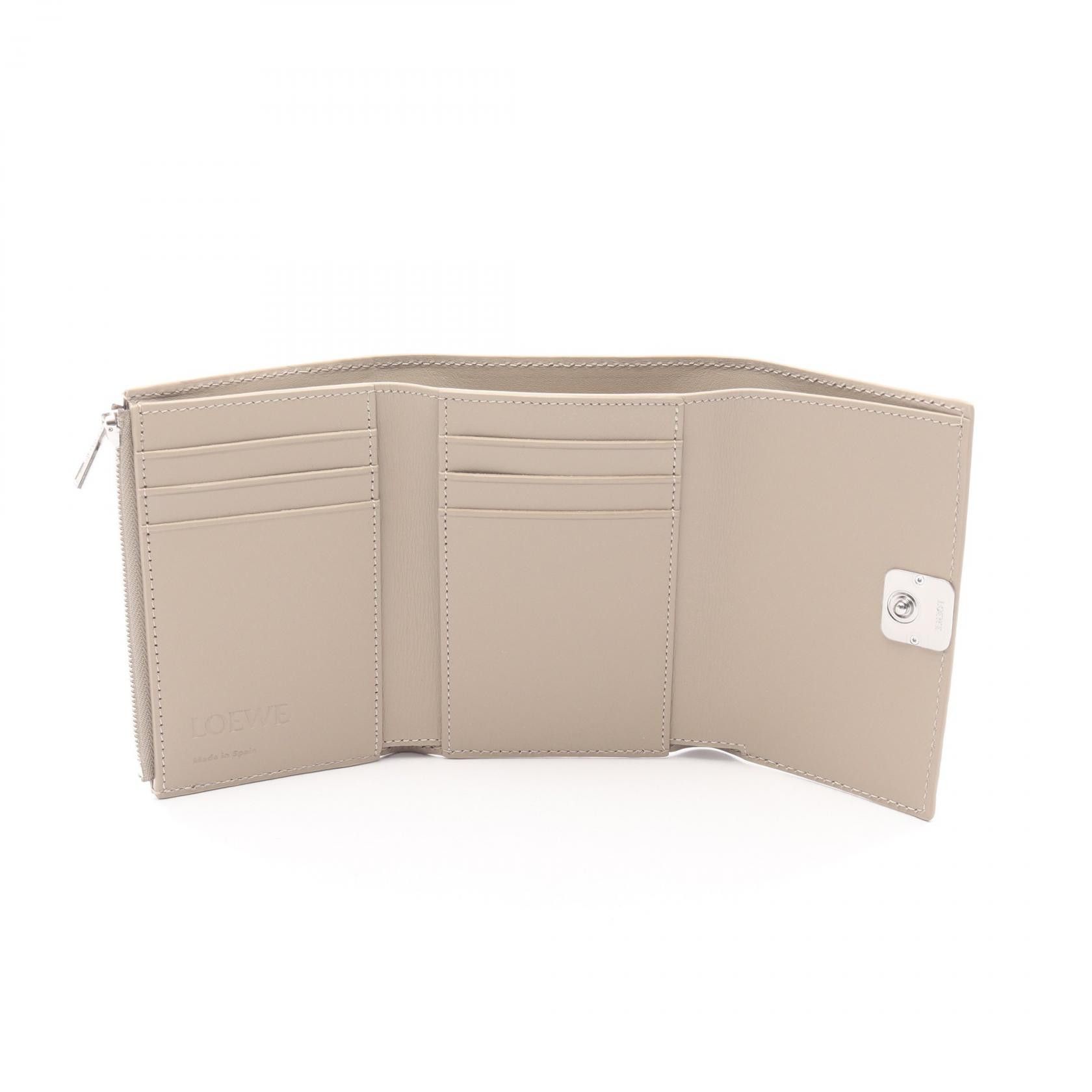 Loewe Loewe Loewe Anagram Vertical Trifold Wallet Leather Wallet Leather Short Wallet C821S33X125541 DUTY FREE for USA Size ONE SIZE - 3 Thumbnail