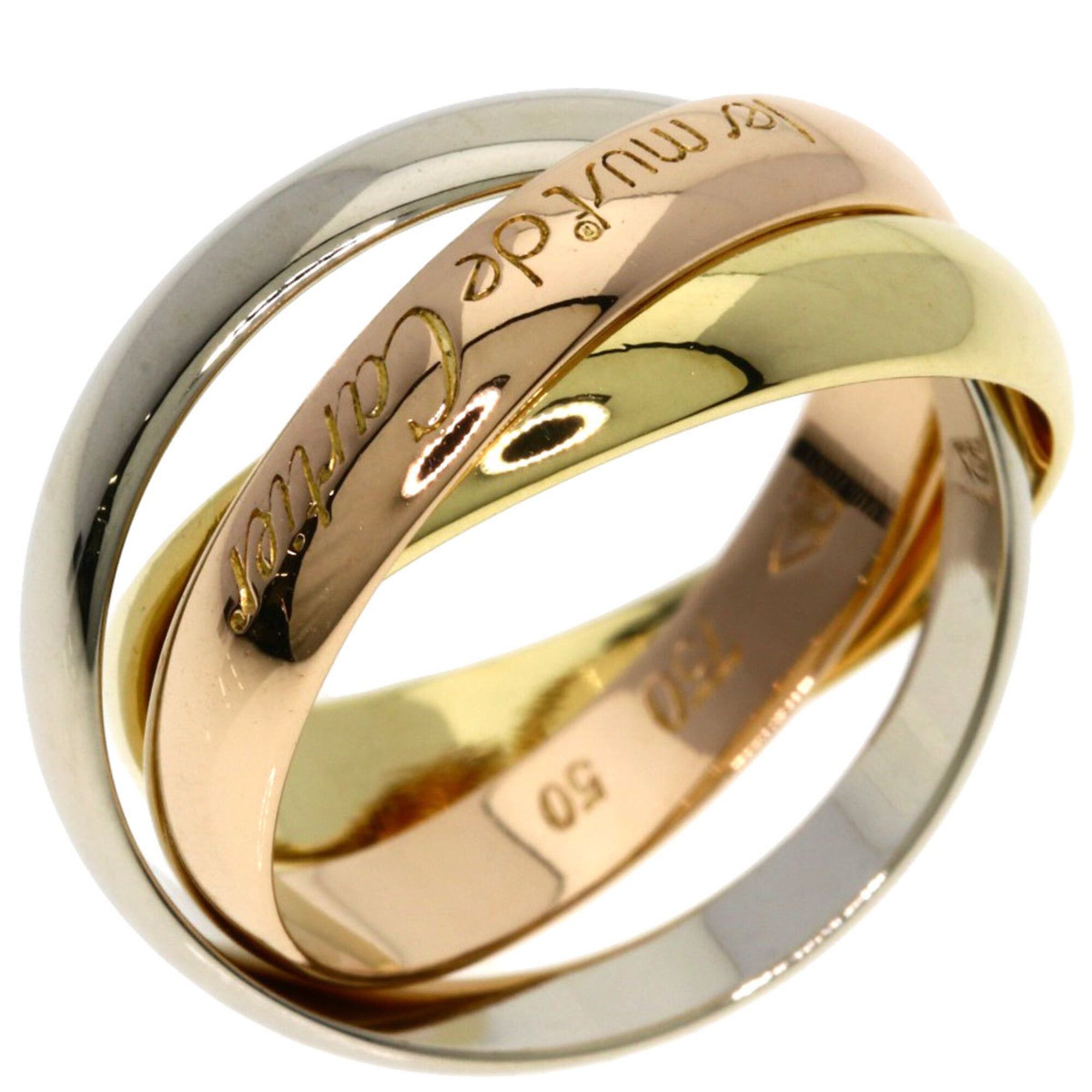 Cartier Cartier Trinity #50 Ring - 18K Yellow Gold/18K Pink White Gold Women's CARTIER Size ONE SIZE - 2 Thumbnail