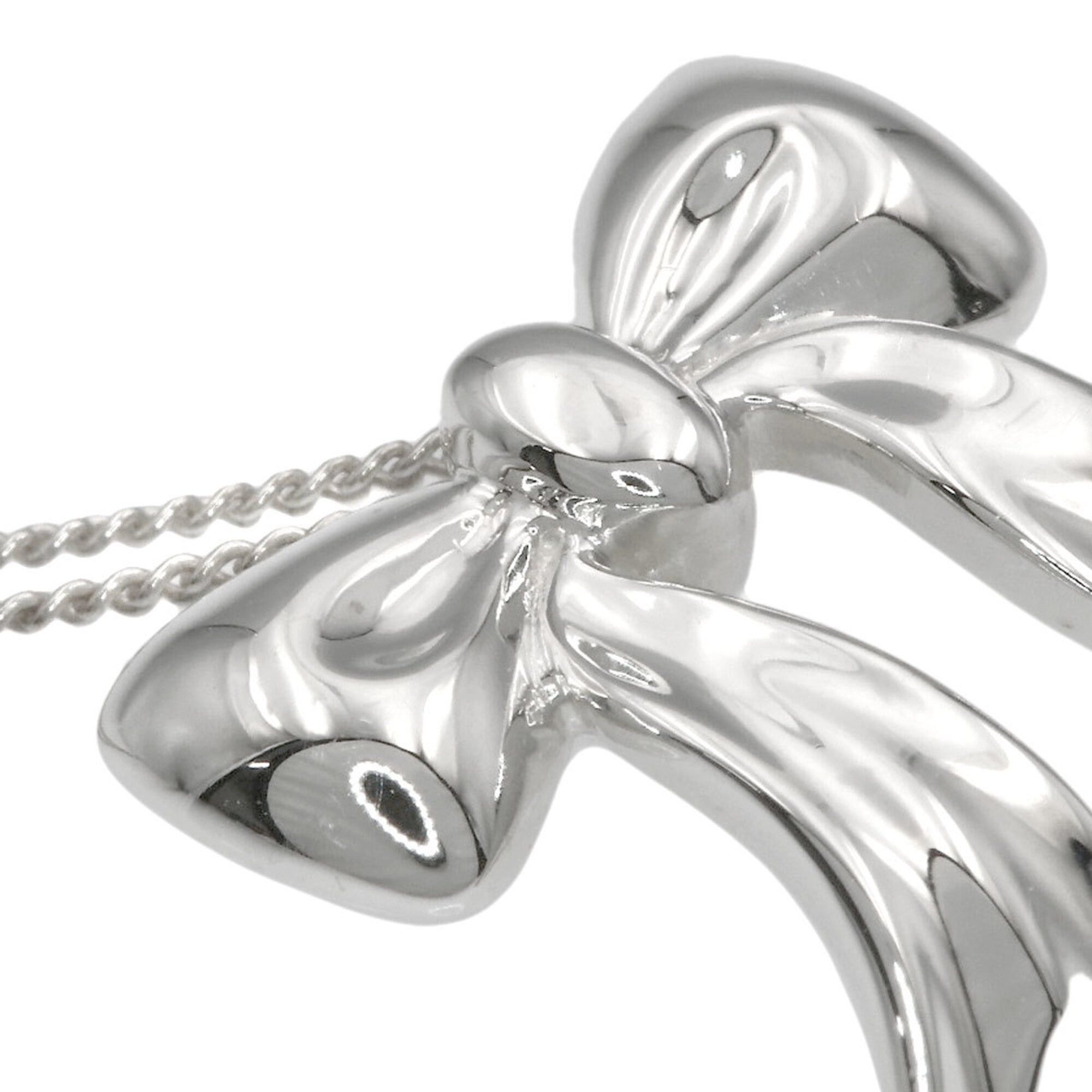 Tiffany & Co. Tiffany & Co. Ribbon Motif Necklace, Silver, Women's. Size ONE SIZE - 6 Thumbnail