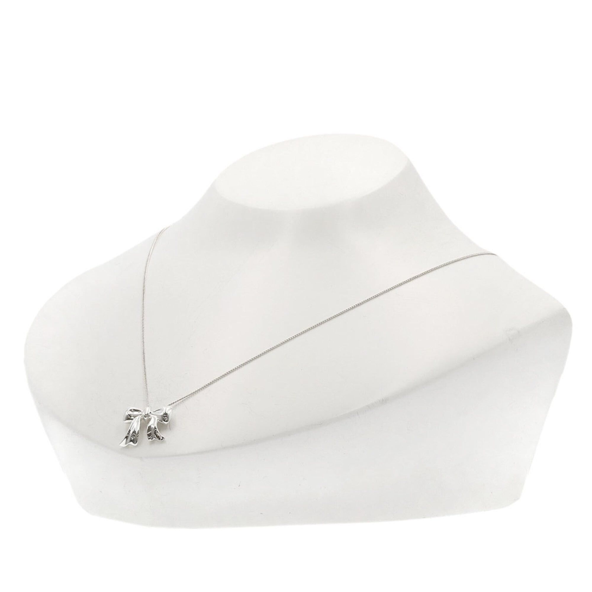Tiffany & Co. Tiffany & Co. Ribbon Motif Necklace, Silver, Women's. Size ONE SIZE - 5 Thumbnail