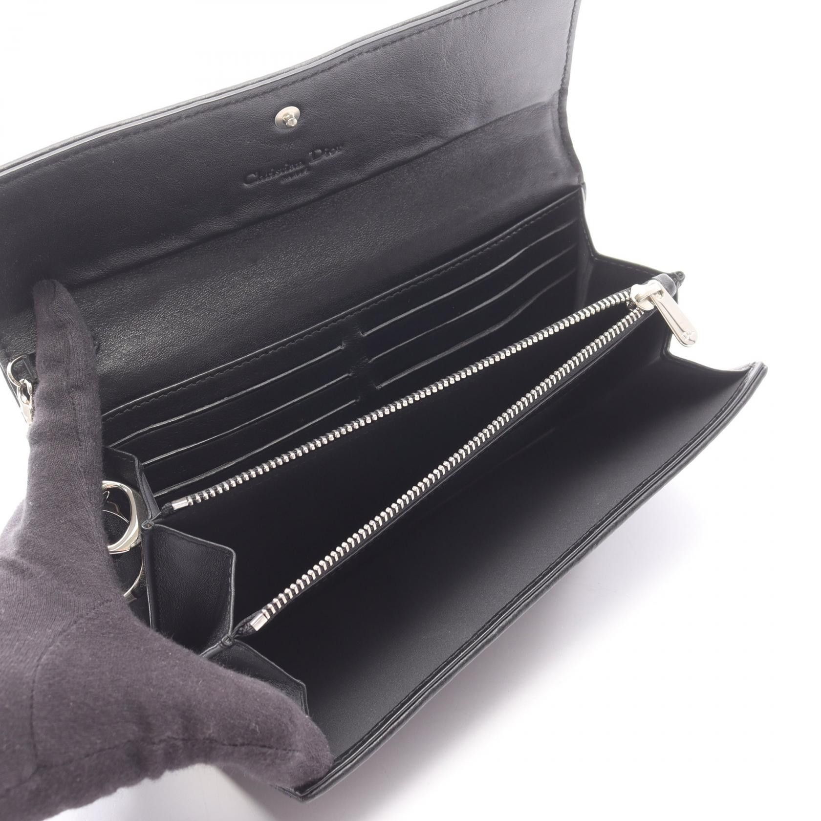 Dior Dior Christian Dior Cannage Leather Long Bifold Wallet Leather Long Wallet DUTY FREE for USA Size ONE SIZE - 3 Thumbnail