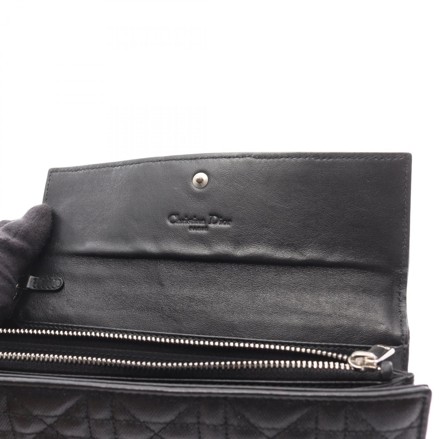 Dior Dior Christian Dior Cannage Leather Long Bifold Wallet Leather Long Wallet DUTY FREE for USA Size ONE SIZE - 5 Thumbnail