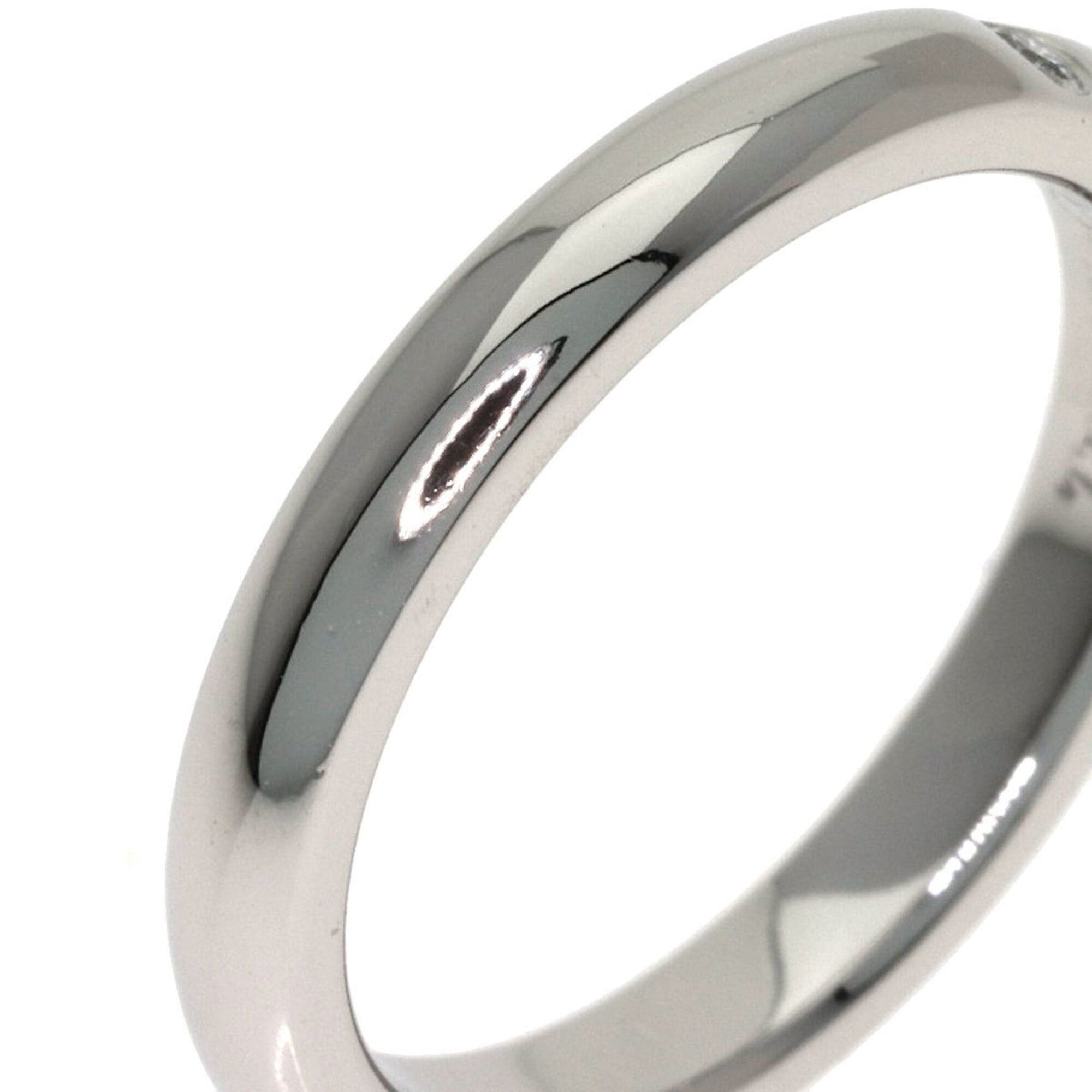 Tiffany & Co. Tiffany & Co. Curved Band 1P Diamond Ring, Platinum PT950, Women's Ring. Size ONE SIZE - 9 Thumbnail
