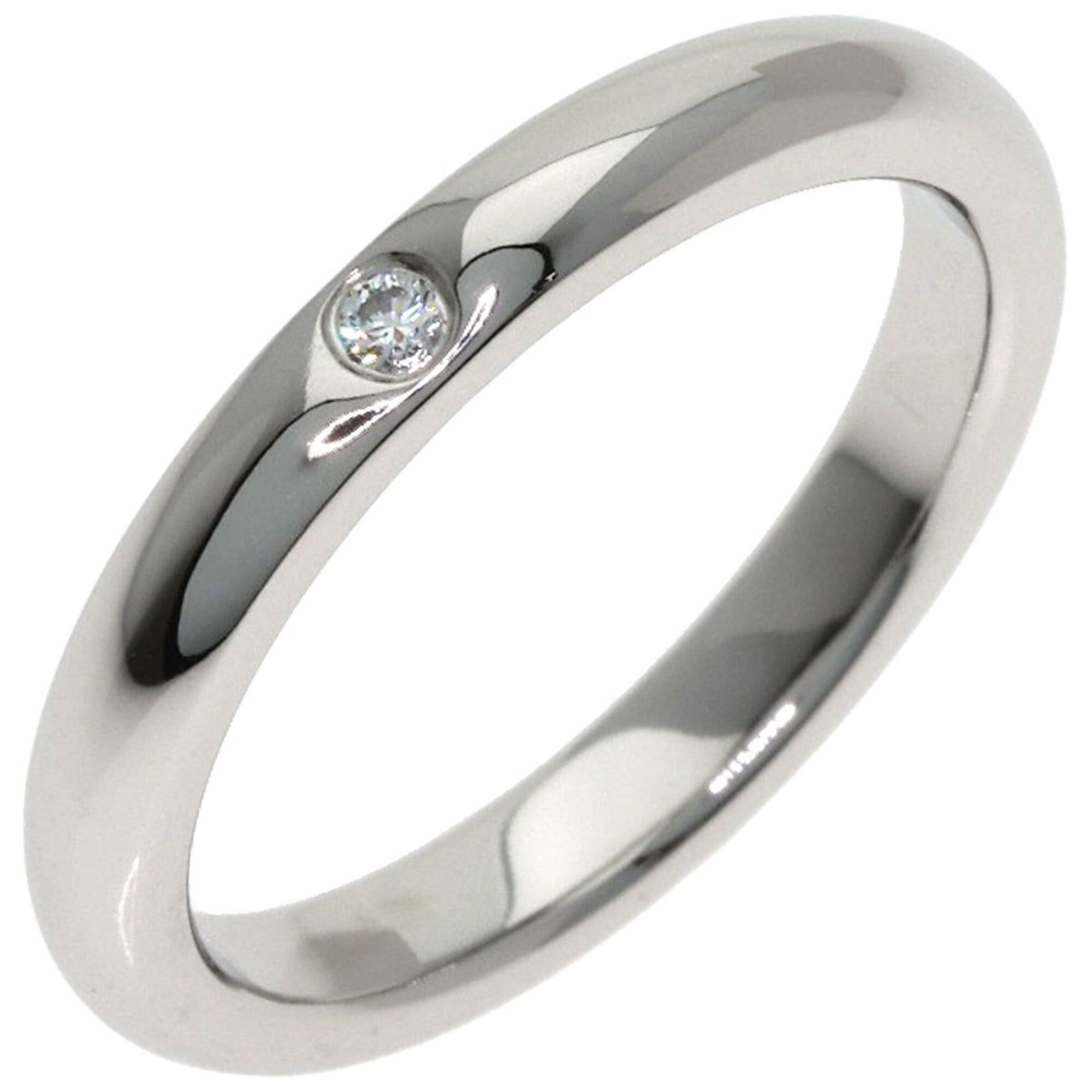 Tiffany & Co. Tiffany & Co. Curved Band 1P Diamond Ring, Platinum PT950, Women's Ring. Size ONE SIZE - 2 Thumbnail
