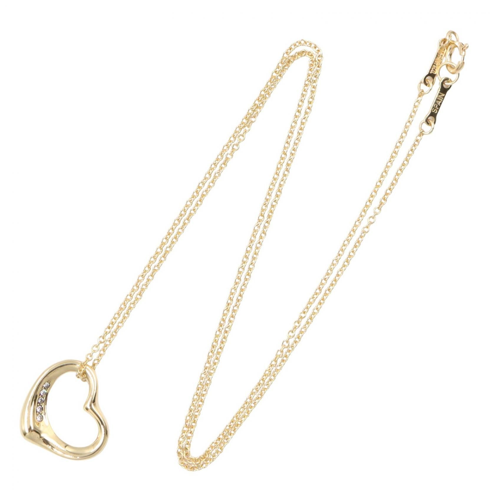 Tiffany & Co. Tiffany & Co. Tiffany＆Co. Open Heart Au750 Diamond Necklace Precious Metal Necklace DUTY FREE for USA Size ONE SIZE - 2 Thumbnail