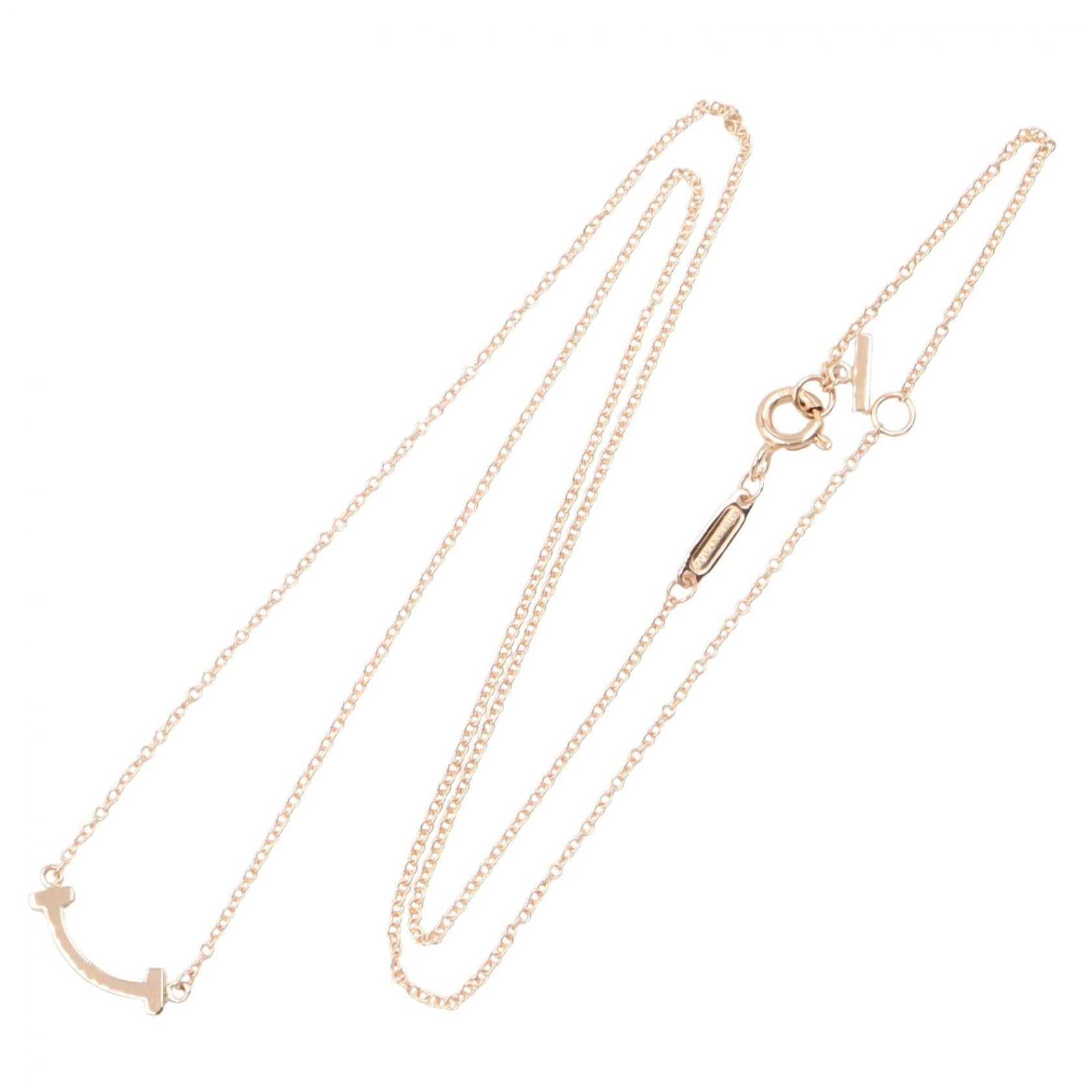 Tiffany & Co. Tiffany & Co. Tiffany & Co. T Smile Mini Au750 Necklace Precious Metal Necklace DUTY FREE for USA Size ONE SIZE - 2 Thumbnail