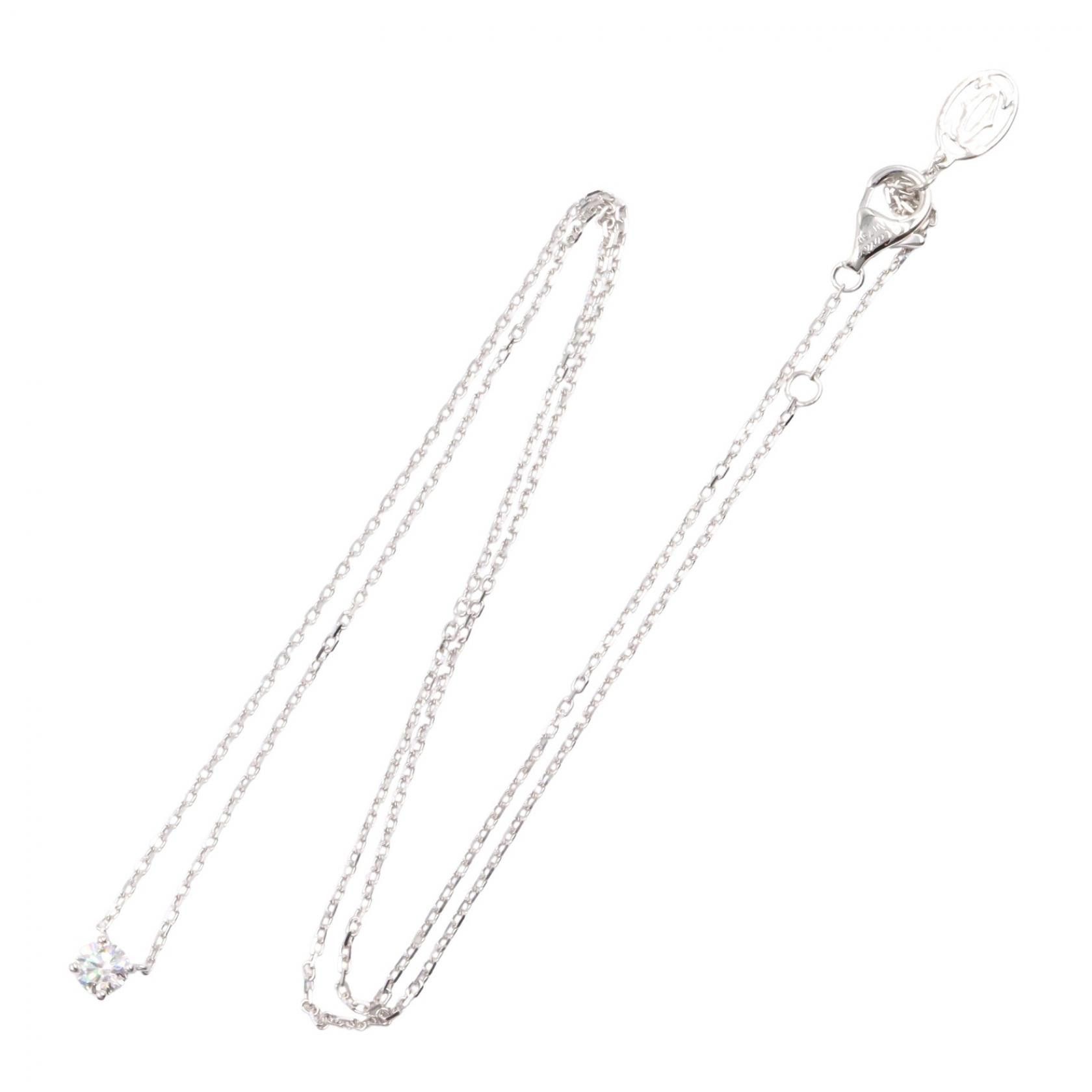 Cartier Cartier Cartier 1895 Solitaire Au750 Diamond Necklace Precious Metal Necklace DUTY FREE for USA Size ONE SIZE - 2 Thumbnail