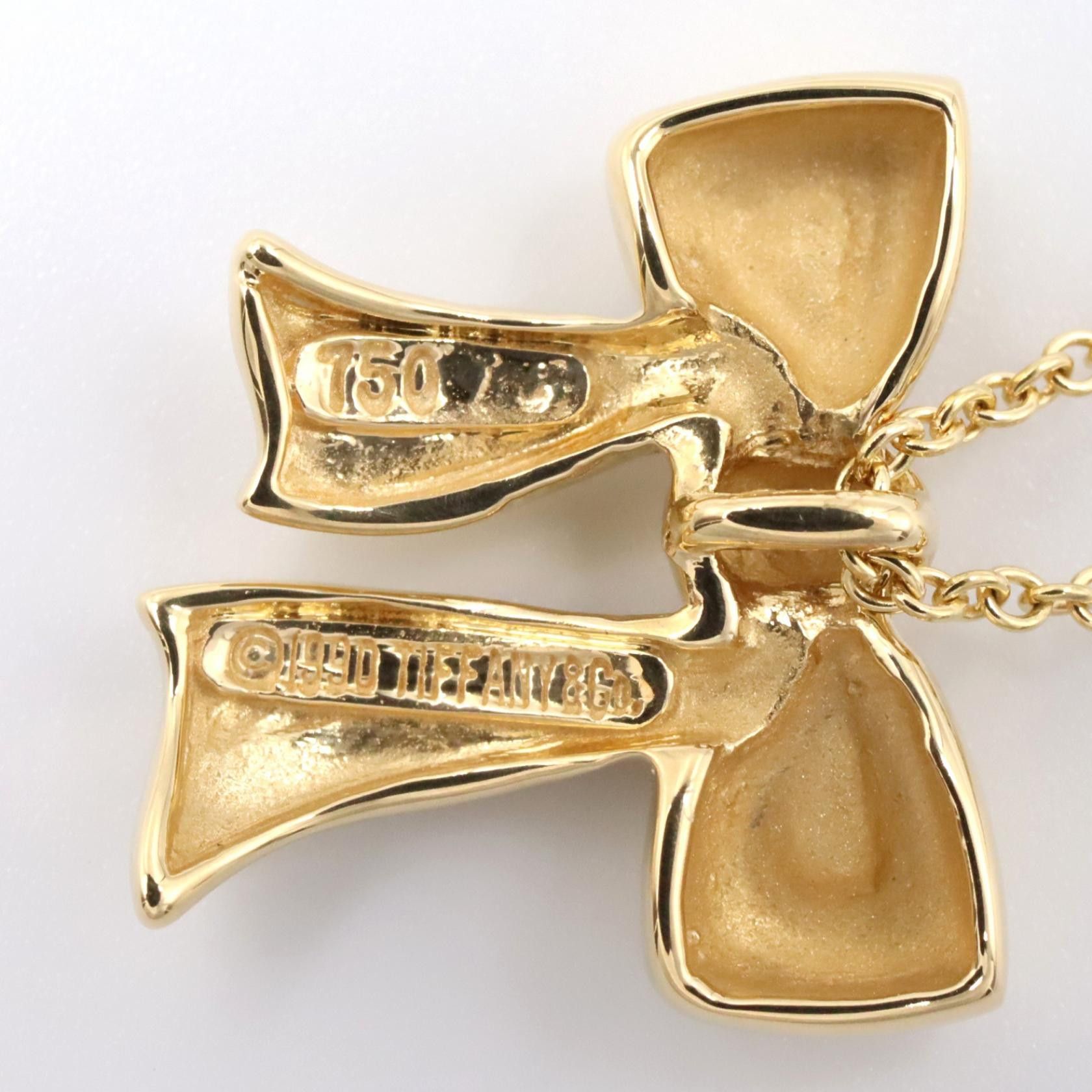 Tiffany & Co. Tiffany & Co. TIFFANY&CO Blue Box Bow Au750 Necklace Precious Metal Necklace DUTY FREE for USA Size ONE SIZE - 3 Thumbnail