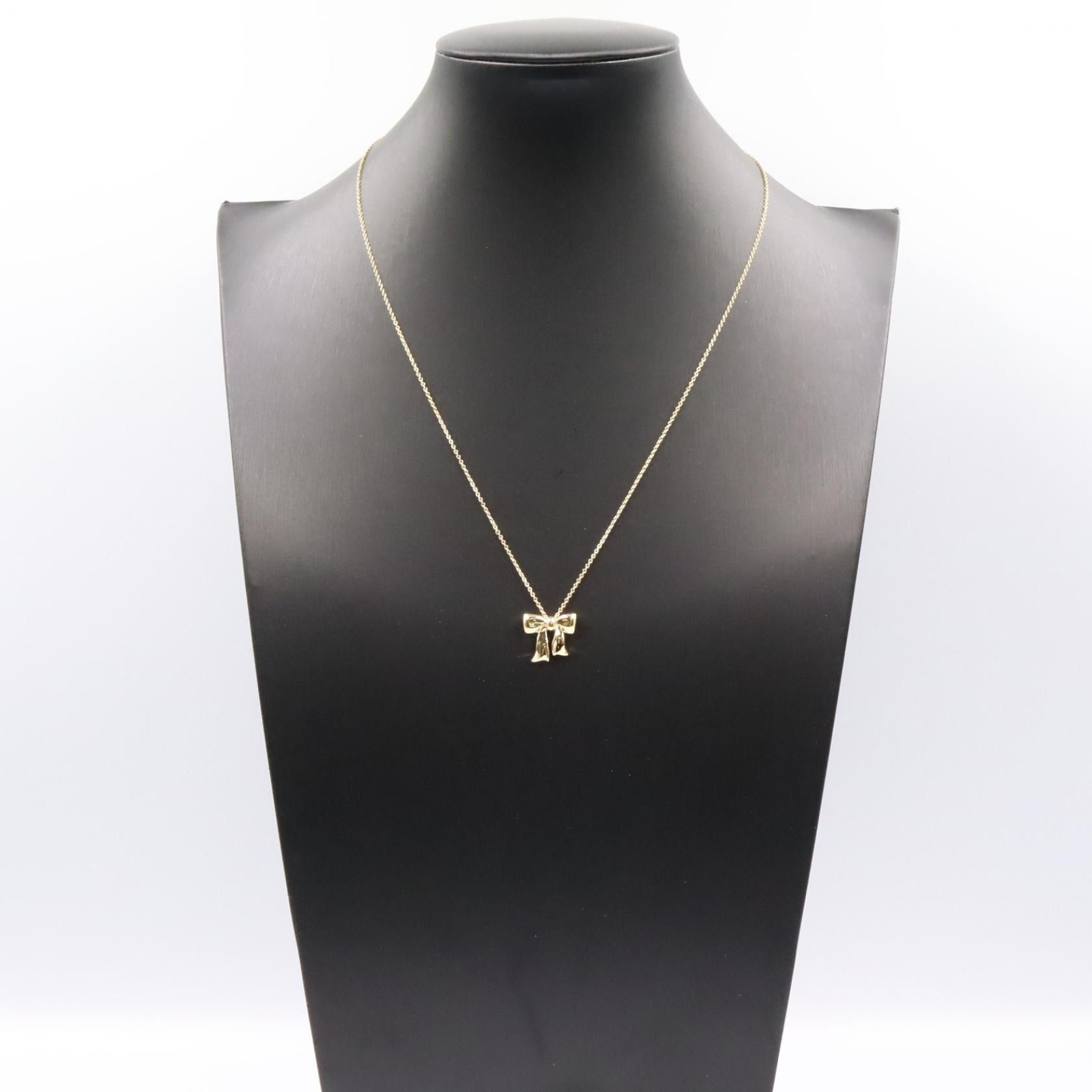 Tiffany & Co. Tiffany & Co. TIFFANY&CO Blue Box Bow Au750 Necklace Precious Metal Necklace DUTY FREE for USA Size ONE SIZE - 7 Thumbnail