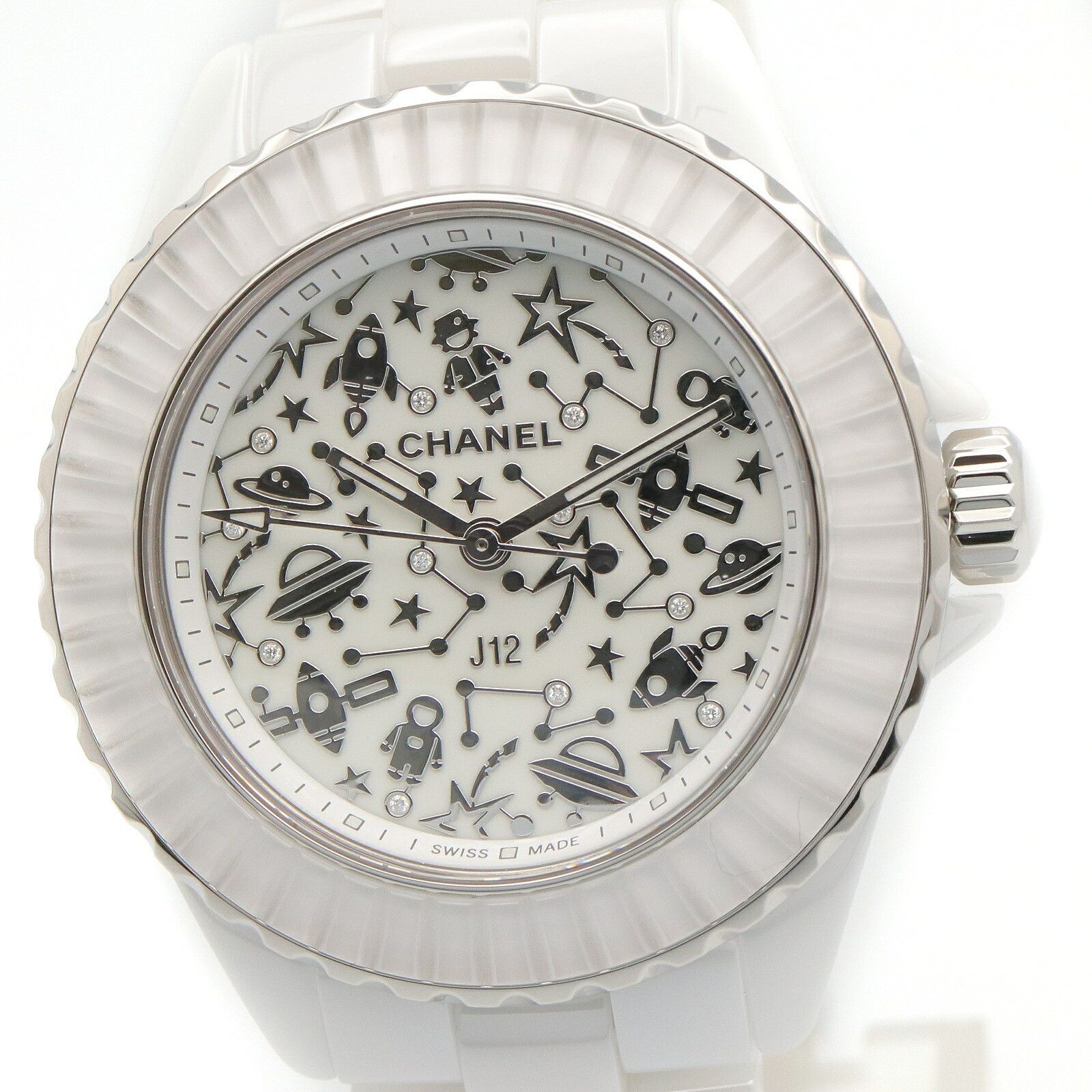 Chanel Chanel Chanel J12 Cosmic Ceramic Watch Glass / Ceramic Quartz H7990 DUTY FREE for USA Size ONE SIZE - 3 Thumbnail