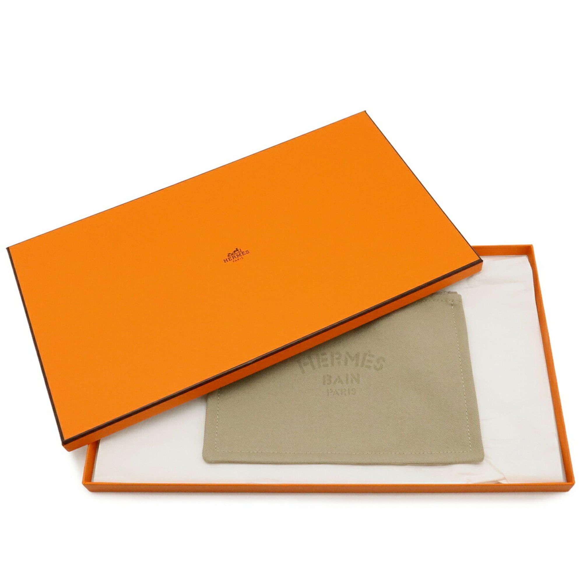 Hermes HERMES New Yachting PM Flat Pouch Handbag Canvas Leather Sand Beige Size ONE SIZE - 8 Thumbnail