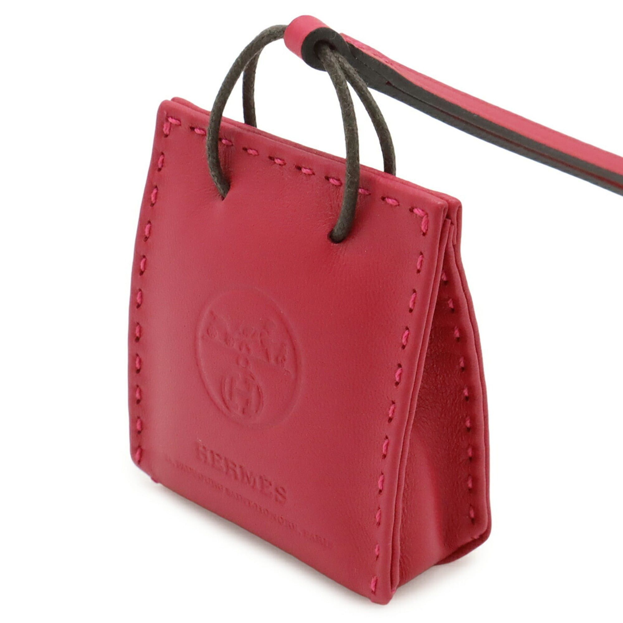 Hermes HERMES Sac Orange Accessory Bag Charm Shopper Motif Agneau Milo Veau Swift Pink Y Stamp 079065CA Size ONE SIZE - 5 Thumbnail