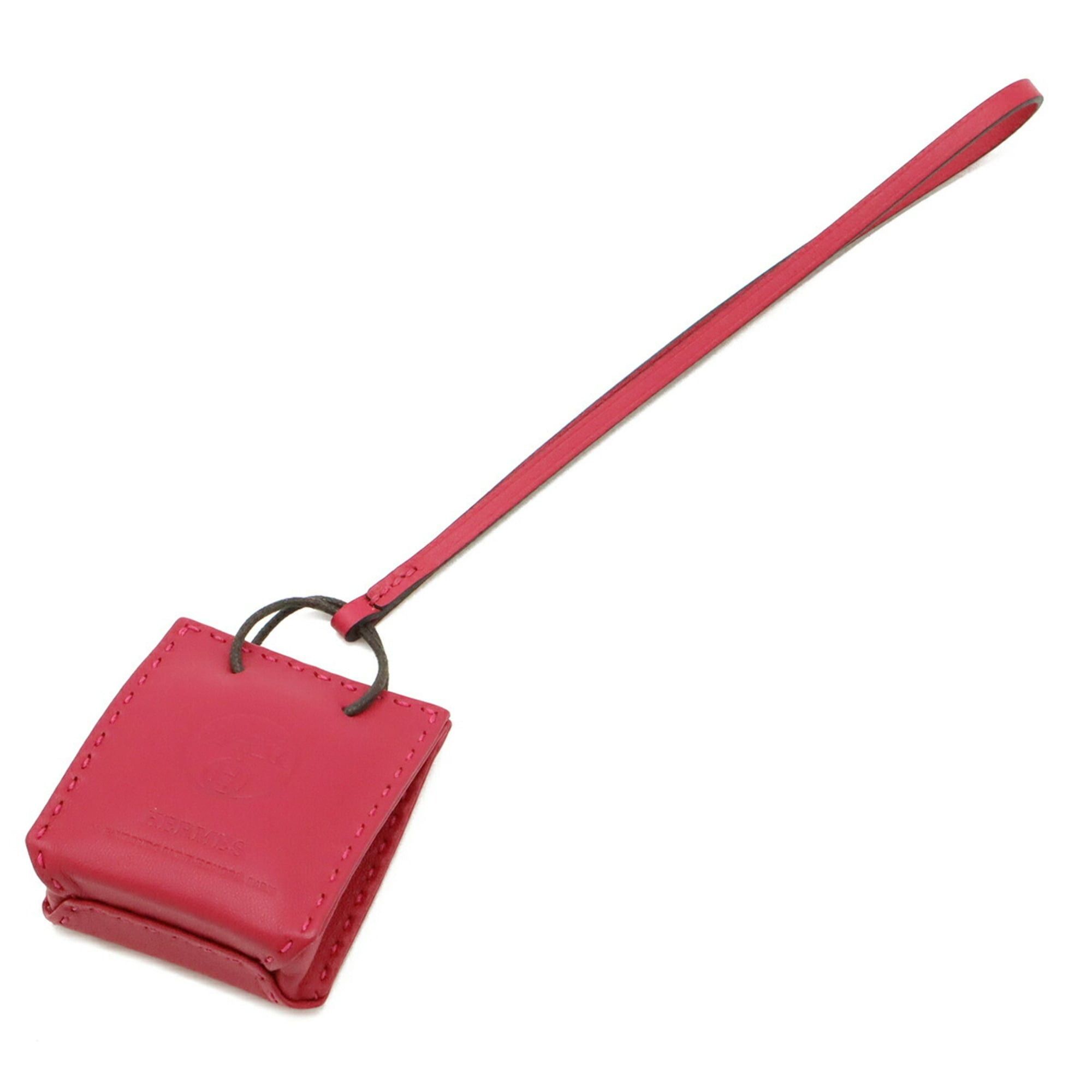 Hermes HERMES Sac Orange Accessory Bag Charm Shopper Motif Agneau Milo Veau Swift Pink Y Stamp 079065CA Size ONE SIZE - 3 Thumbnail