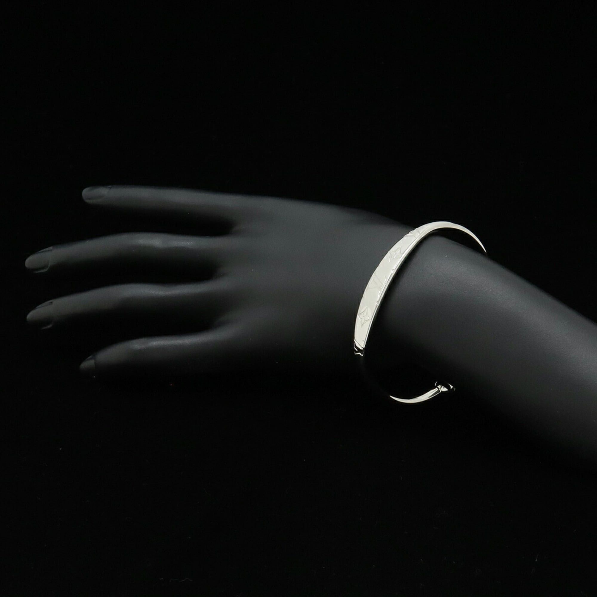 Louis Vuitton Louis Vuitton Jonc Monogram Bracelet Bangle Metal Silver M size M64839 Size ONE SIZE - 6 Thumbnail