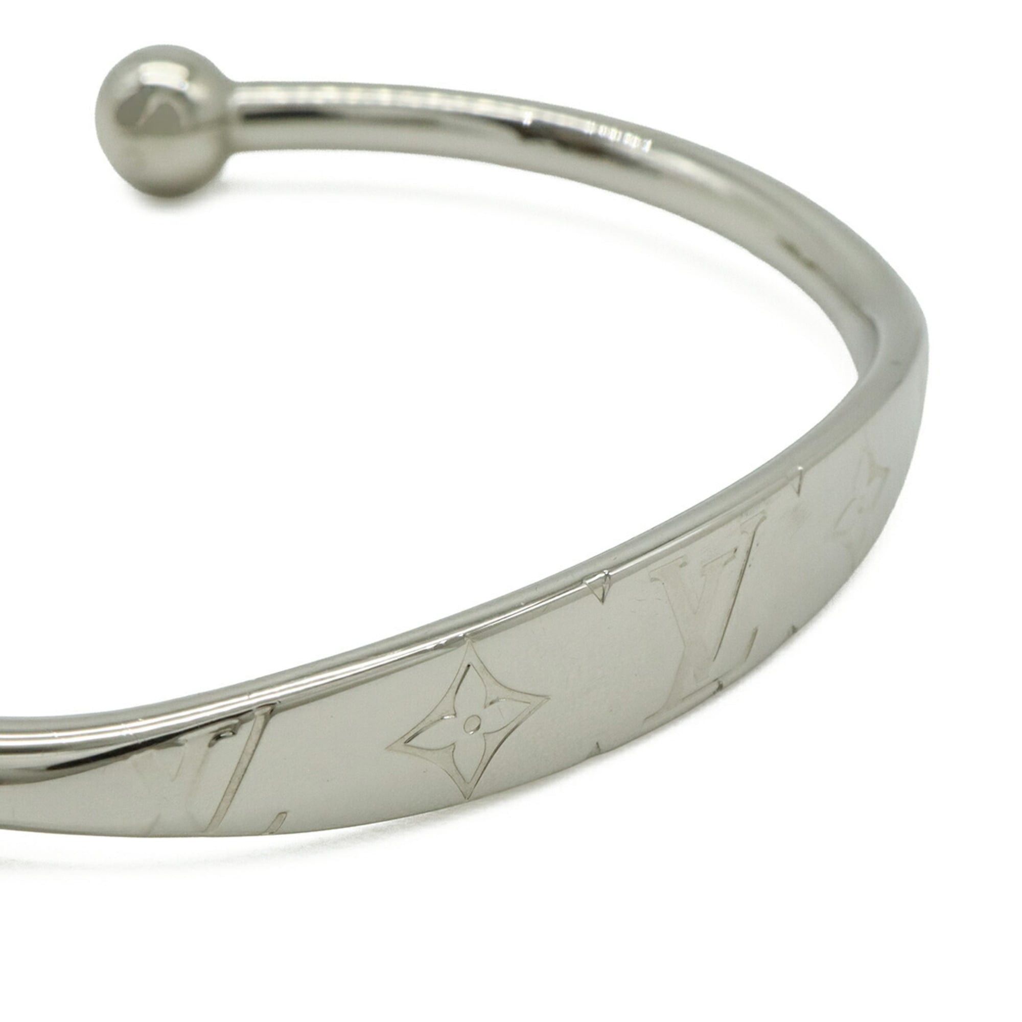 Louis Vuitton Louis Vuitton Jonc Monogram Bracelet Bangle Metal Silver M size M64839 Size ONE SIZE - 4 Thumbnail