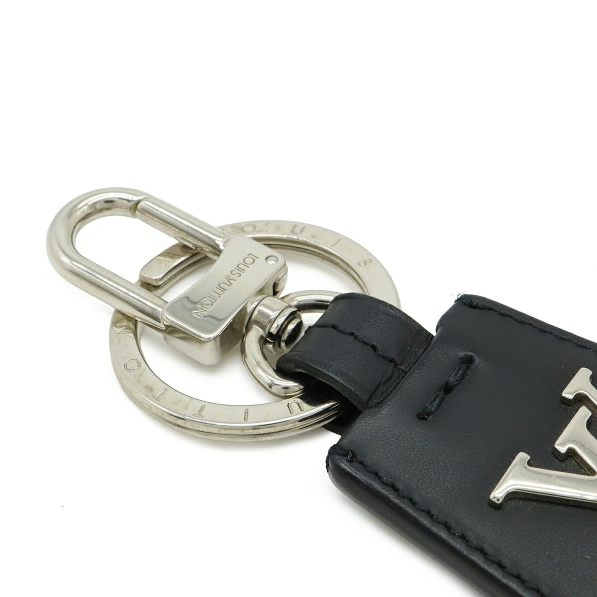 Louis Vuitton Louis Vuitton Keychain LV Cloche Clé Key Charm Cowhide Leather Black Silver M68020 Size ONE SIZE - 6 Thumbnail