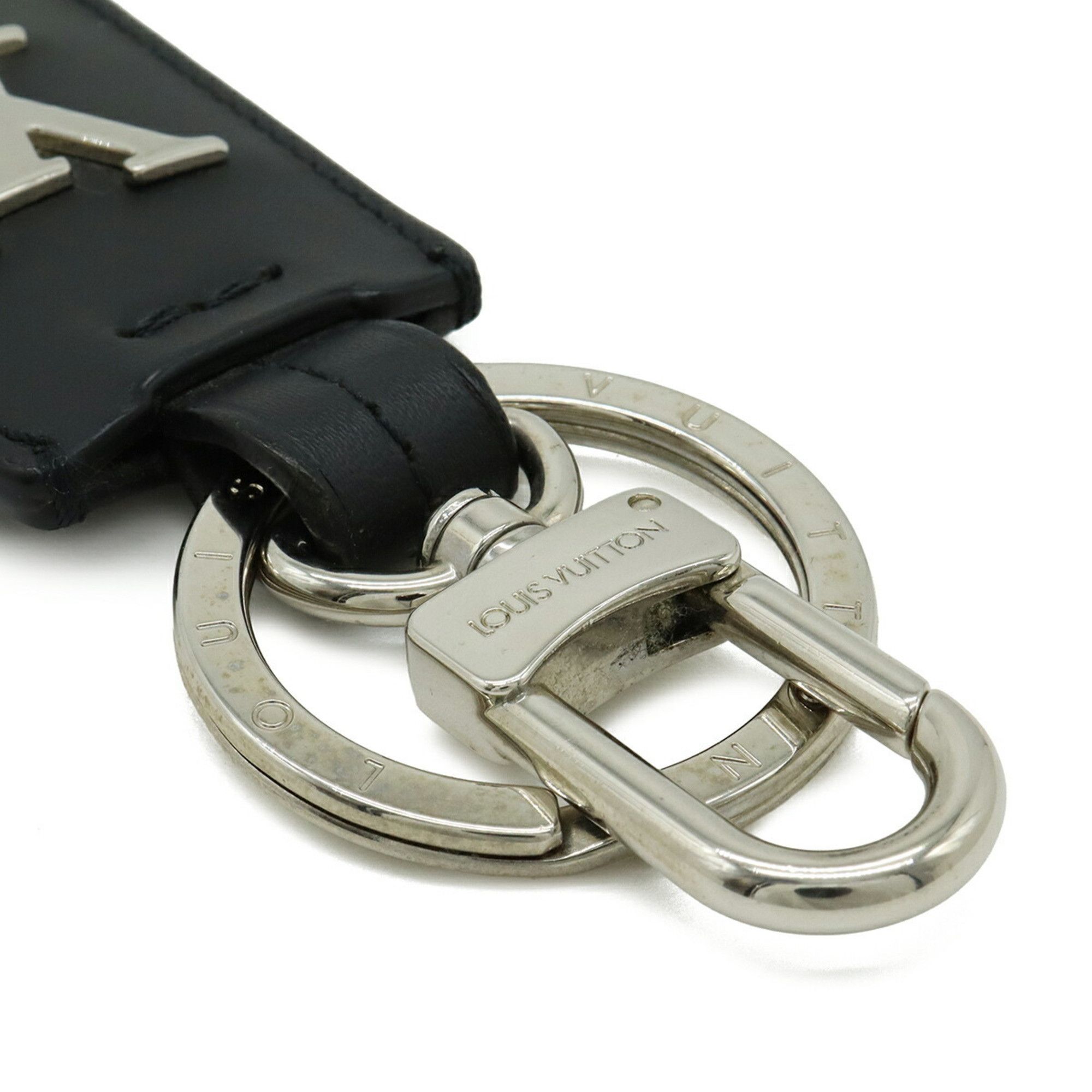 Louis Vuitton Louis Vuitton Keychain LV Cloche Clé Key Charm Cowhide Leather Black Silver M68020 Size ONE SIZE - 5 Thumbnail