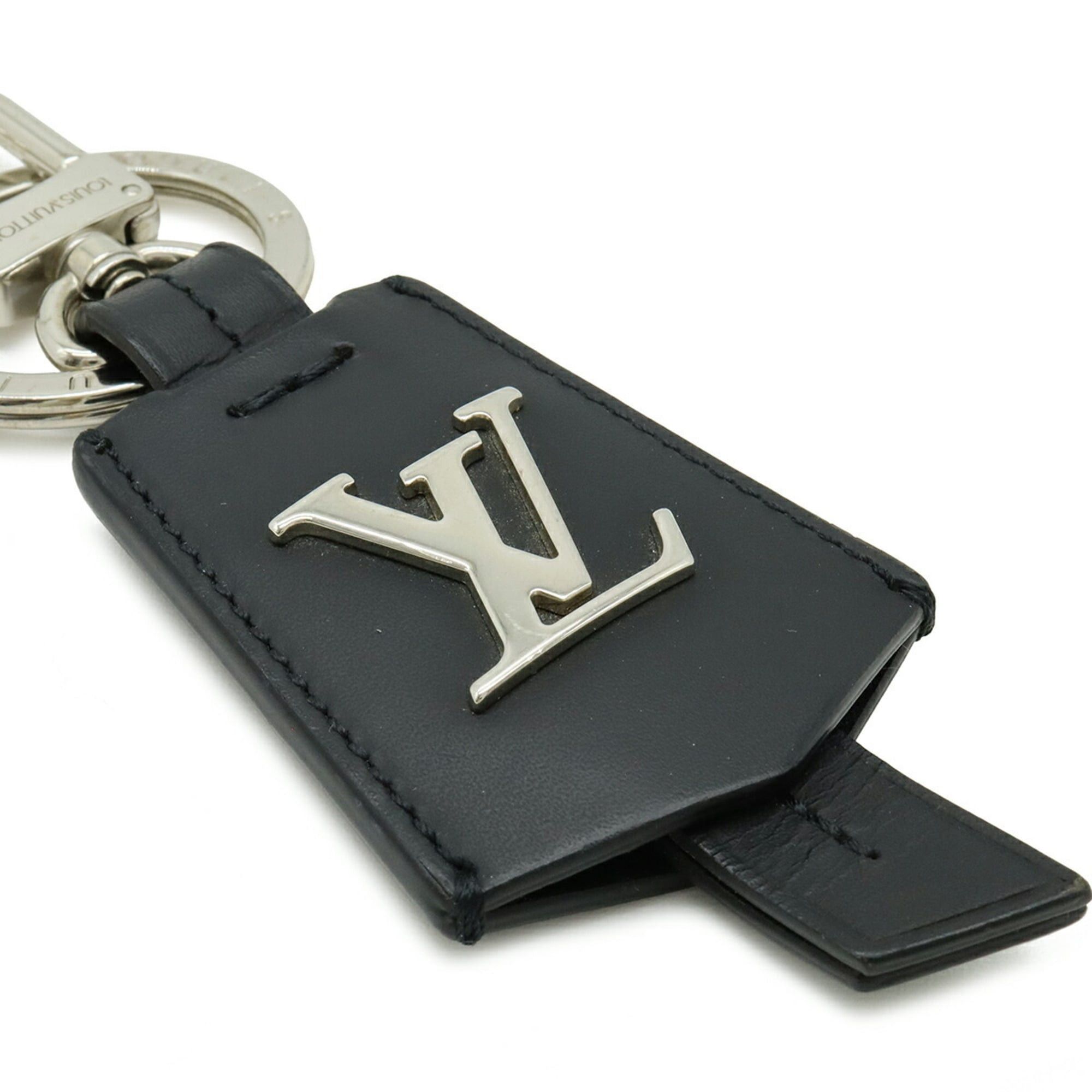 Louis Vuitton Louis Vuitton Keychain LV Cloche Clé Key Charm Cowhide Leather Black Silver M68020 Size ONE SIZE - 4 Thumbnail