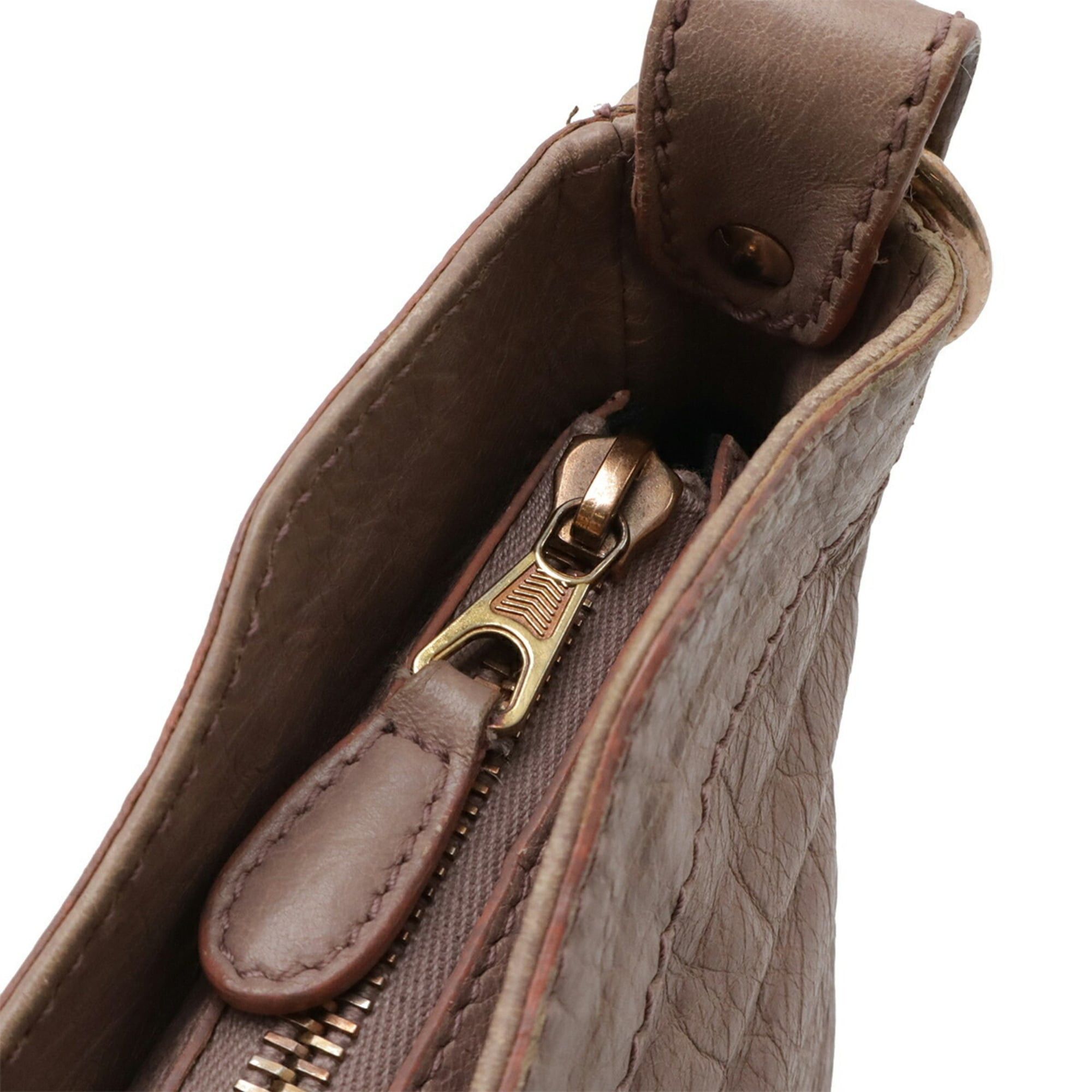 Balenciaga BALENCIAGA Giant Hip Shoulder Bag, Pochette, Clutch Leather, Mauve Pink, Item No. 237203 Size ONE SIZE - 5 Thumbnail