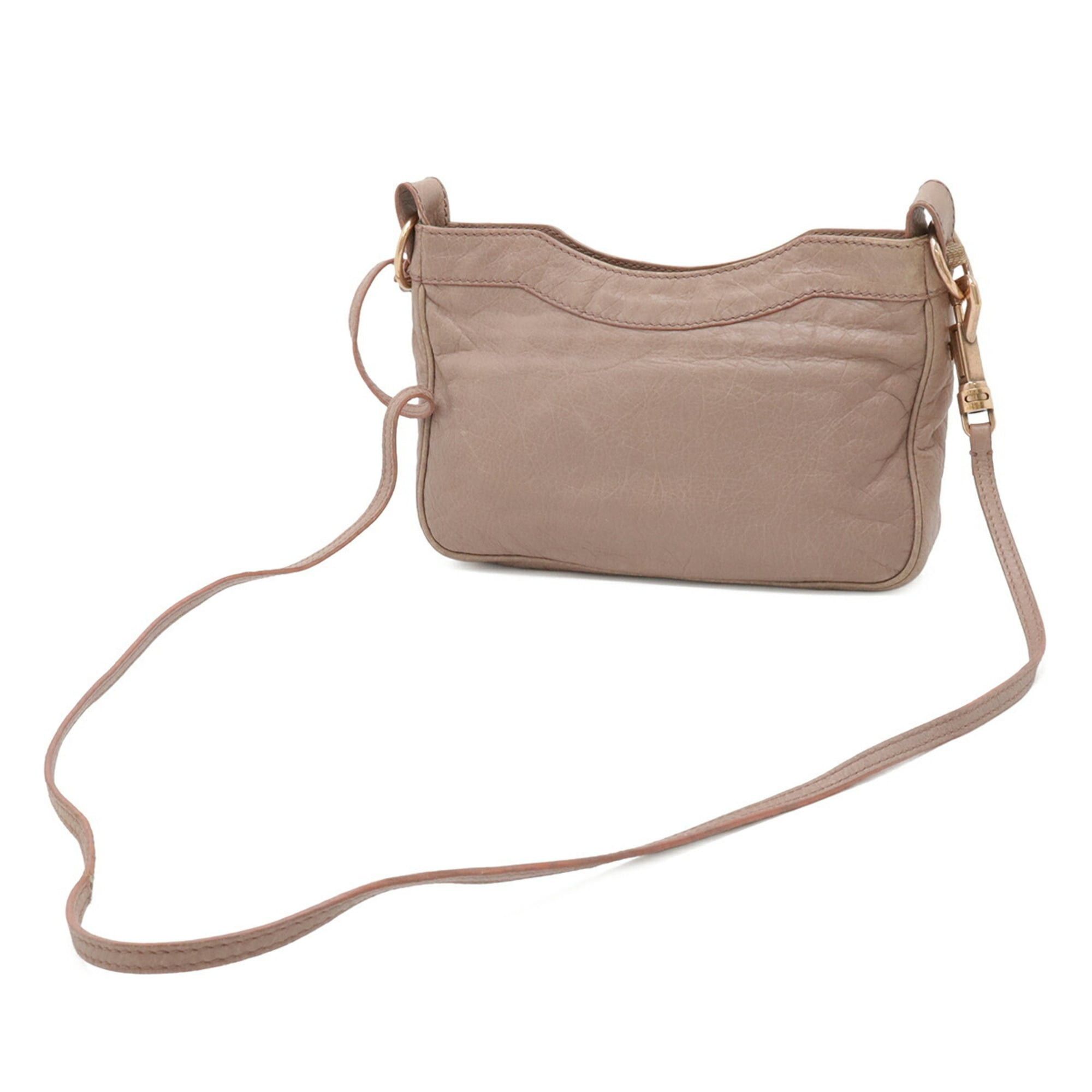 Balenciaga BALENCIAGA Giant Hip Shoulder Bag, Pochette, Clutch Leather, Mauve Pink, Item No. 237203 Size ONE SIZE - 3 Thumbnail