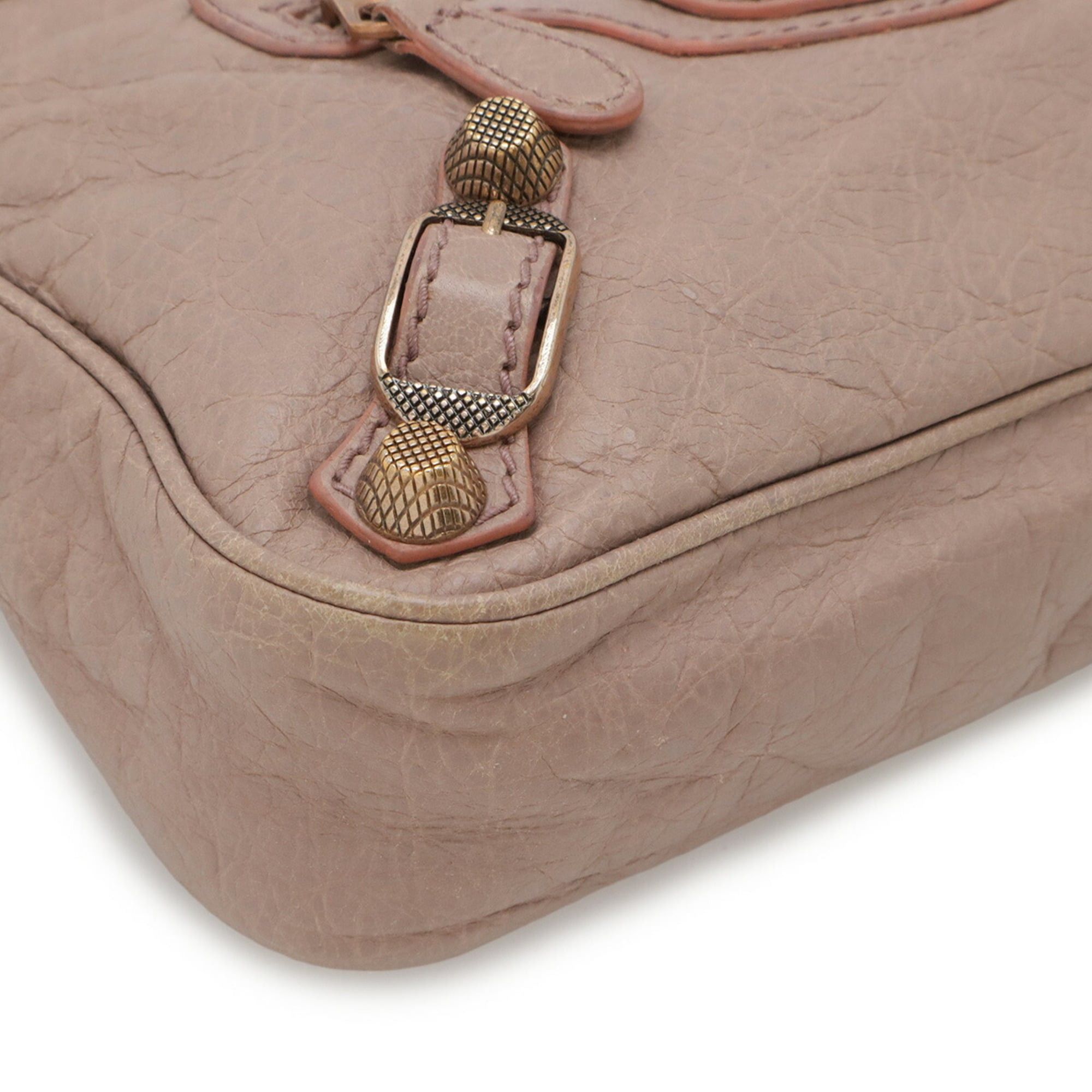 Balenciaga BALENCIAGA Giant Hip Shoulder Bag, Pochette, Clutch Leather, Mauve Pink, Item No. 237203 Size ONE SIZE - 4 Thumbnail