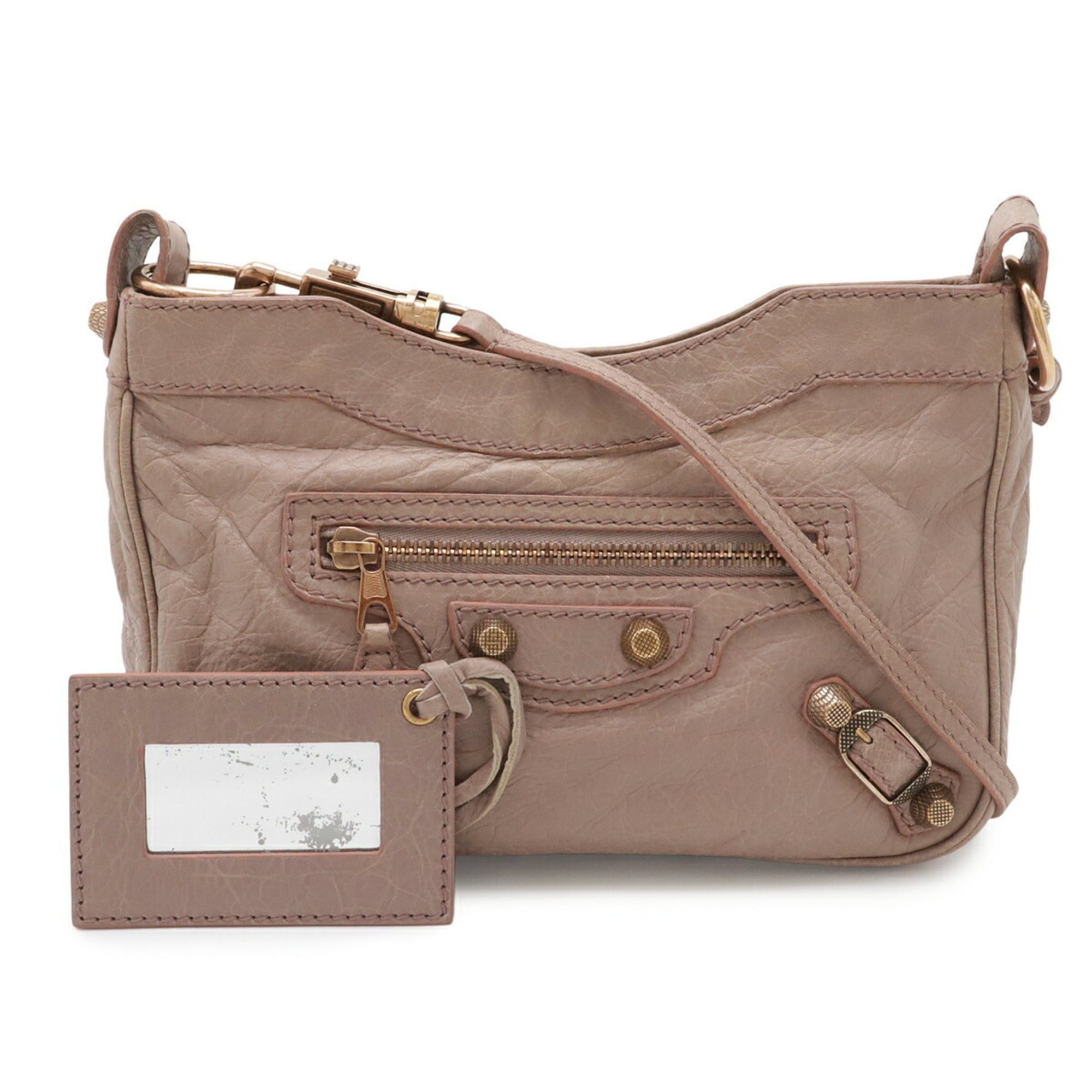 Balenciaga BALENCIAGA Giant Hip Shoulder Bag, Pochette, Clutch Leather, Mauve Pink, Item No. 237203 Size ONE SIZE - 2 Thumbnail