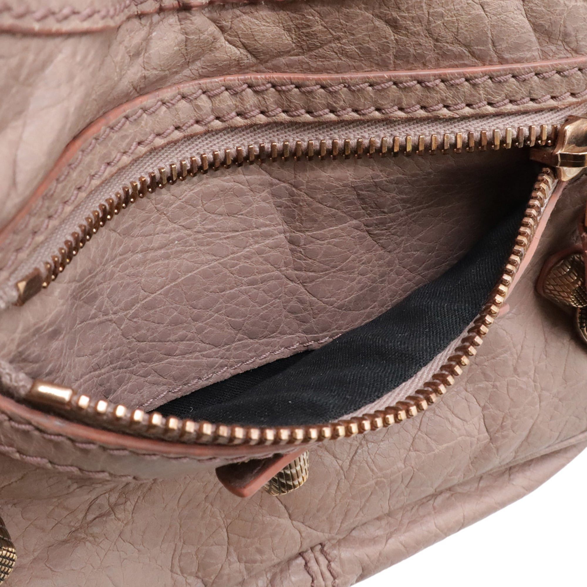 Balenciaga BALENCIAGA Giant Hip Shoulder Bag, Pochette, Clutch Leather, Mauve Pink, Item No. 237203 Size ONE SIZE - 9 Thumbnail