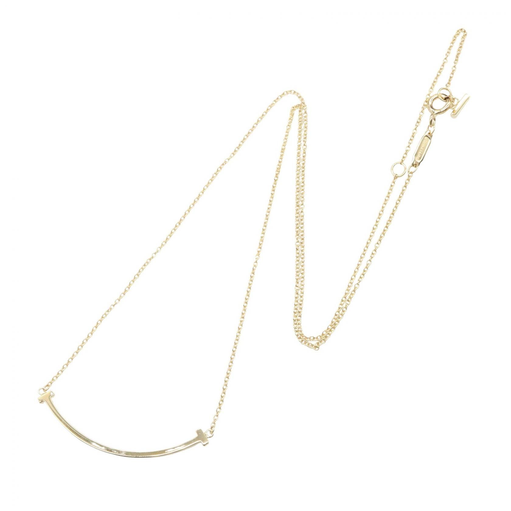 Tiffany & Co. Tiffany & Co. Tiffany & Co. T Smile Small Au750 Necklace Precious Metal Necklace DUTY FREE for USA Size ONE SIZE - 2 Thumbnail