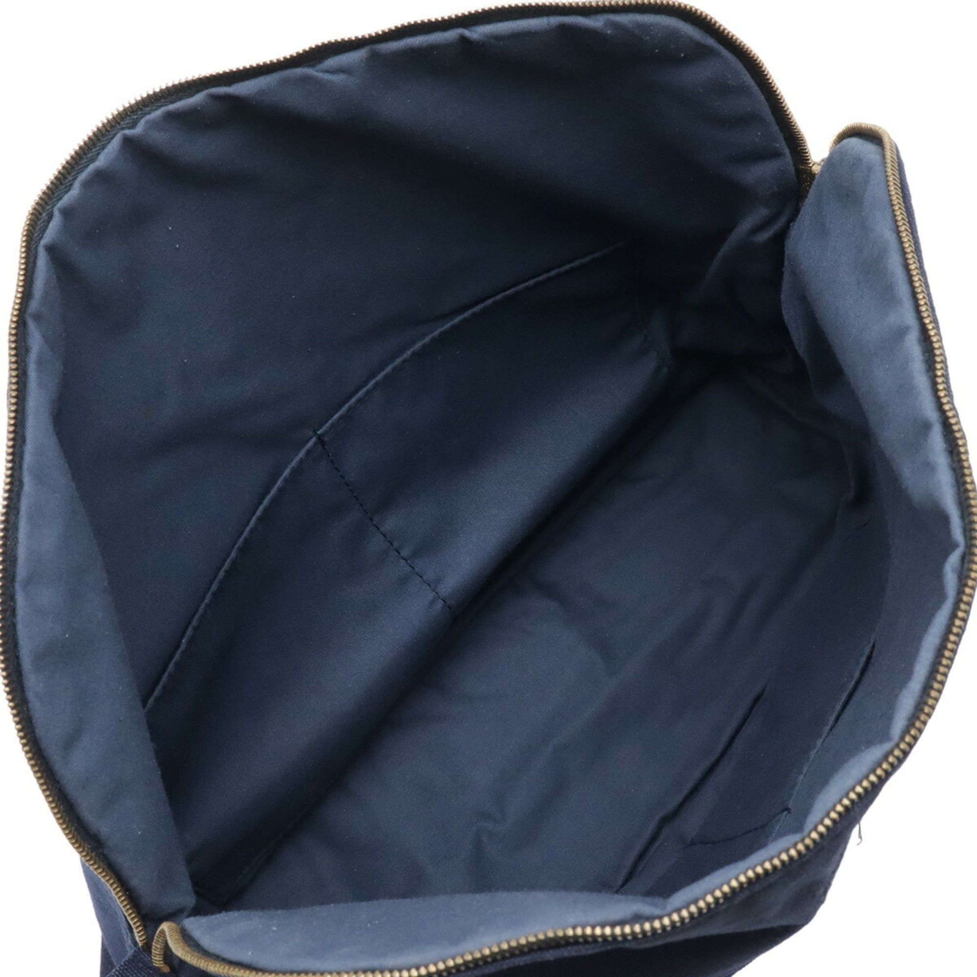 Hermes HERMES Bolide Pouch 34 TGM Handbag Clutch Bag Canvas Leather Navy Size ONE SIZE - 7 Thumbnail
