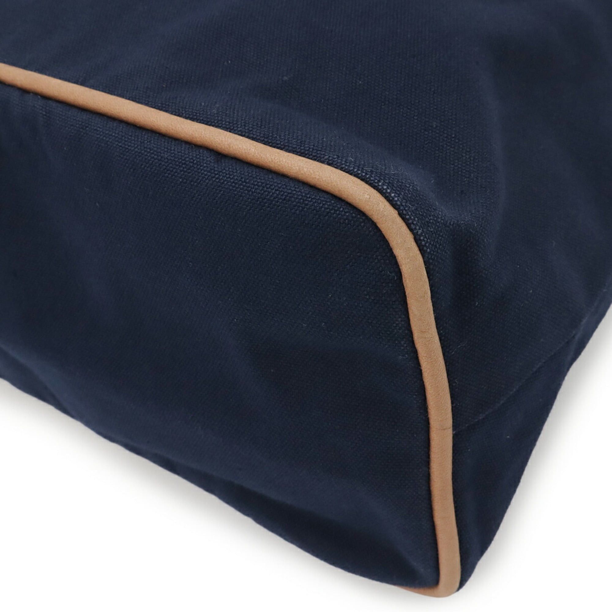 Hermes HERMES Bolide Pouch 34 TGM Handbag Clutch Bag Canvas Leather Navy Size ONE SIZE - 4 Thumbnail